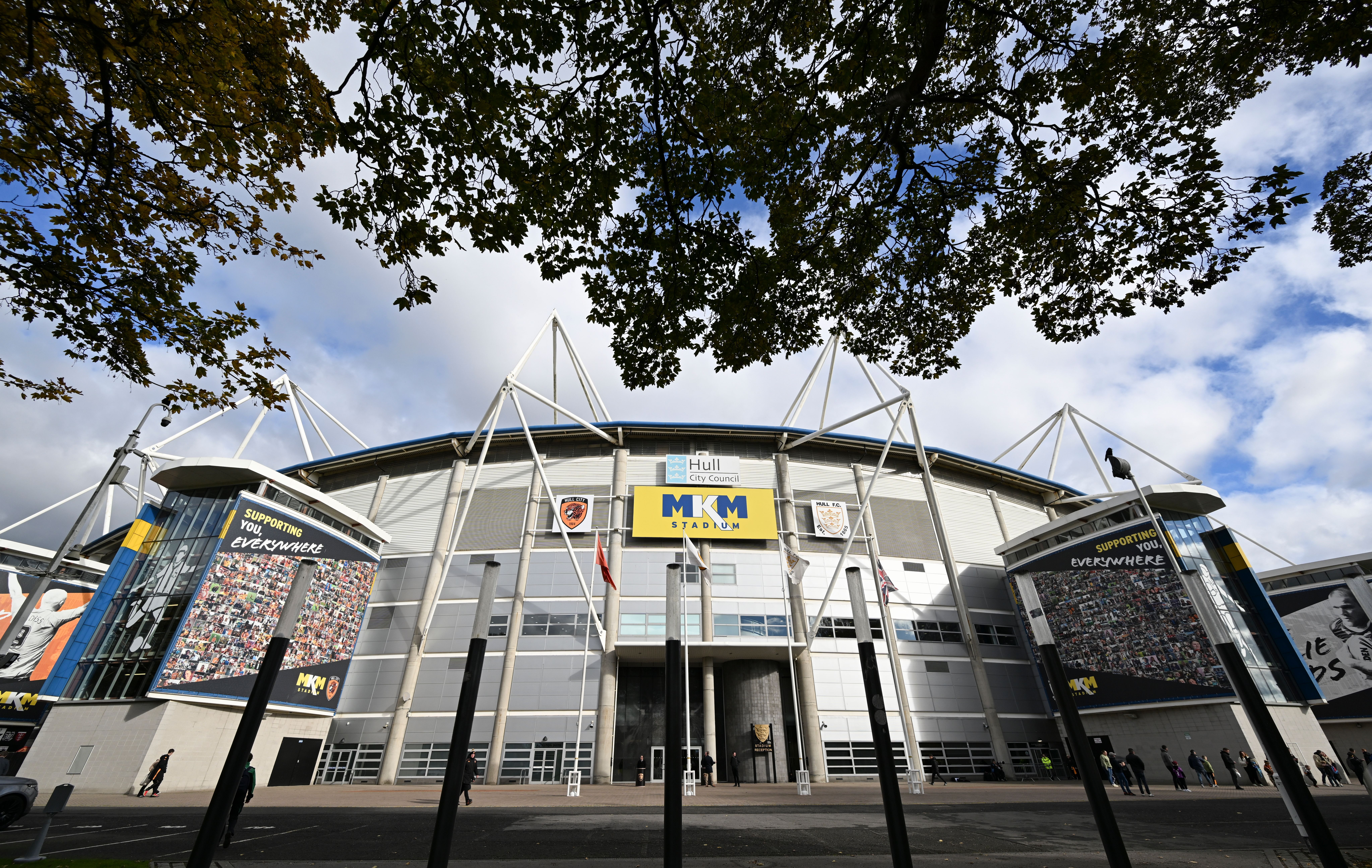 A general view of the outside of the MKM Stadium