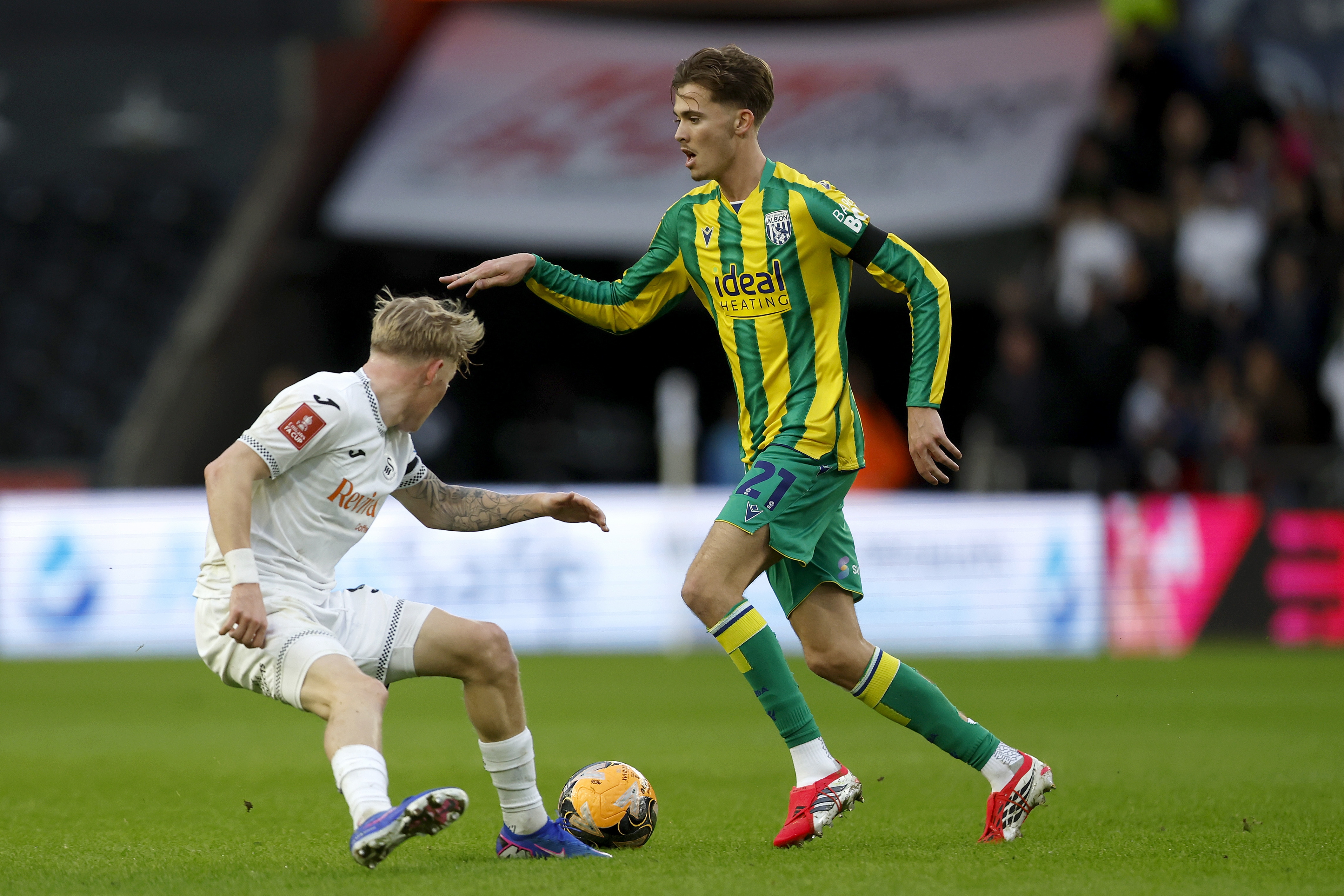 Isaac Price against Swansea.