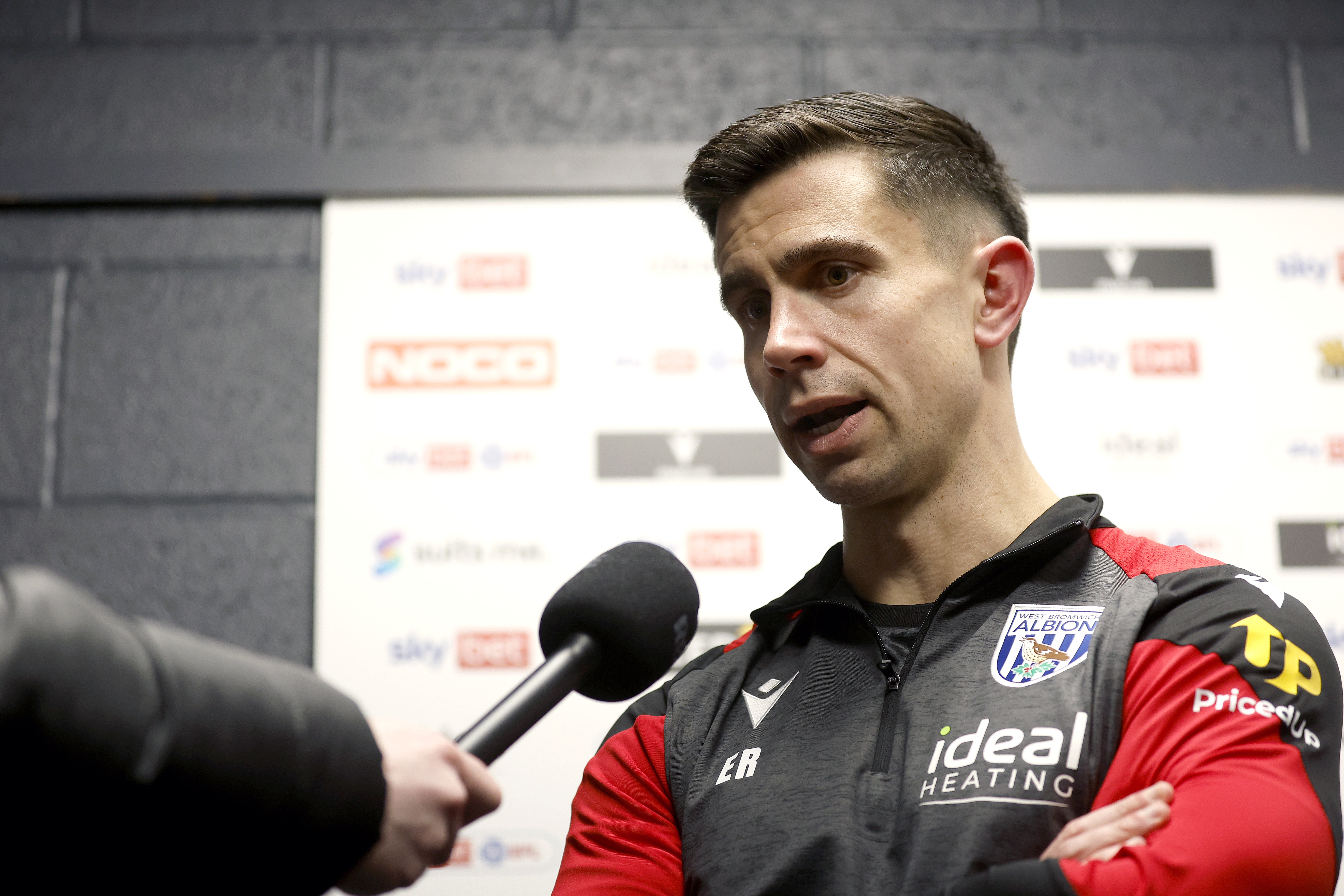 Eric Ramsay is interviewed after WBA's defeat to Norwich 
