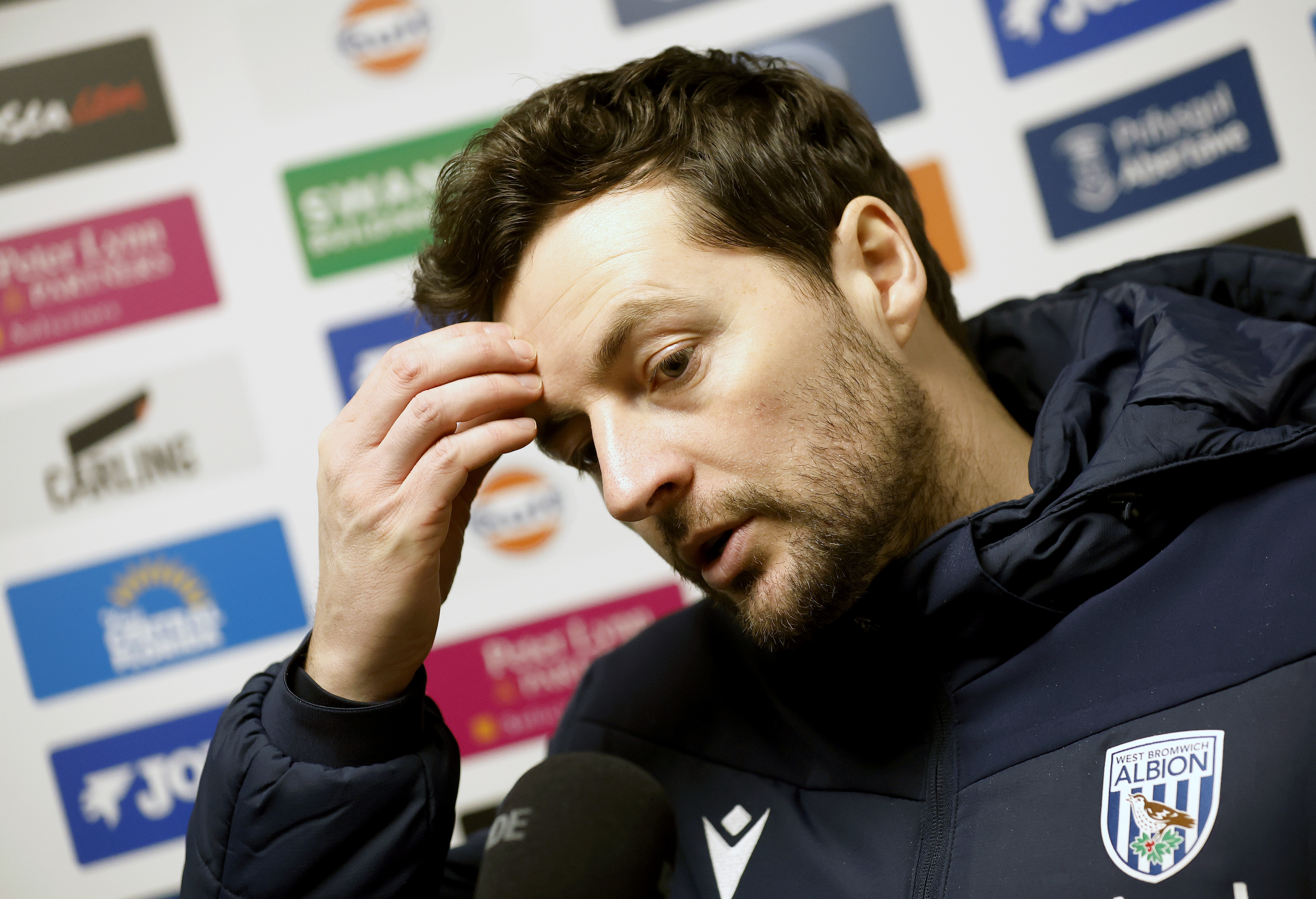 Ryan Mason is interviewed by WBA TV after the Swansea match
