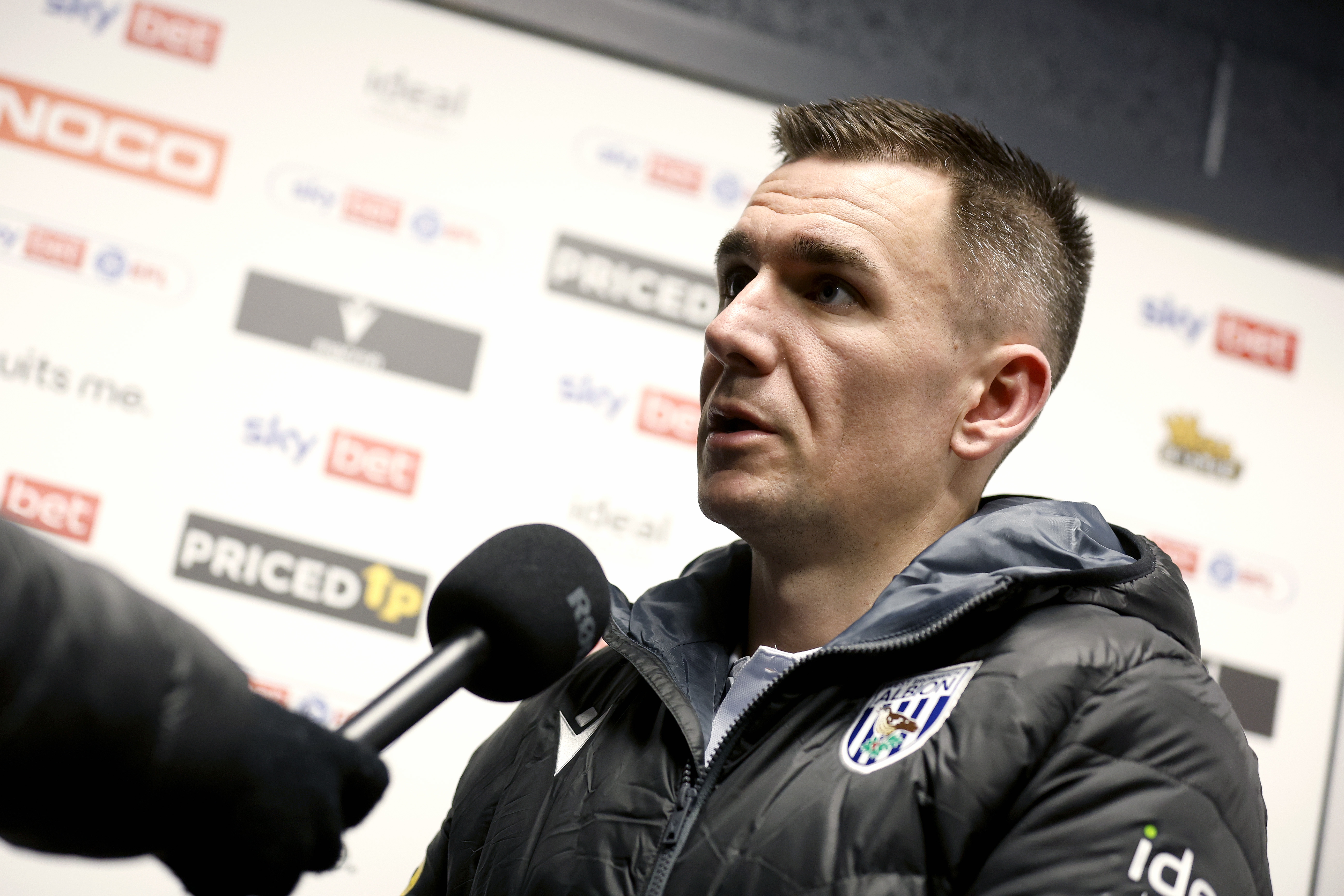 Jed Wallace is interviewed by WBA TV after the Middlesbrough game 