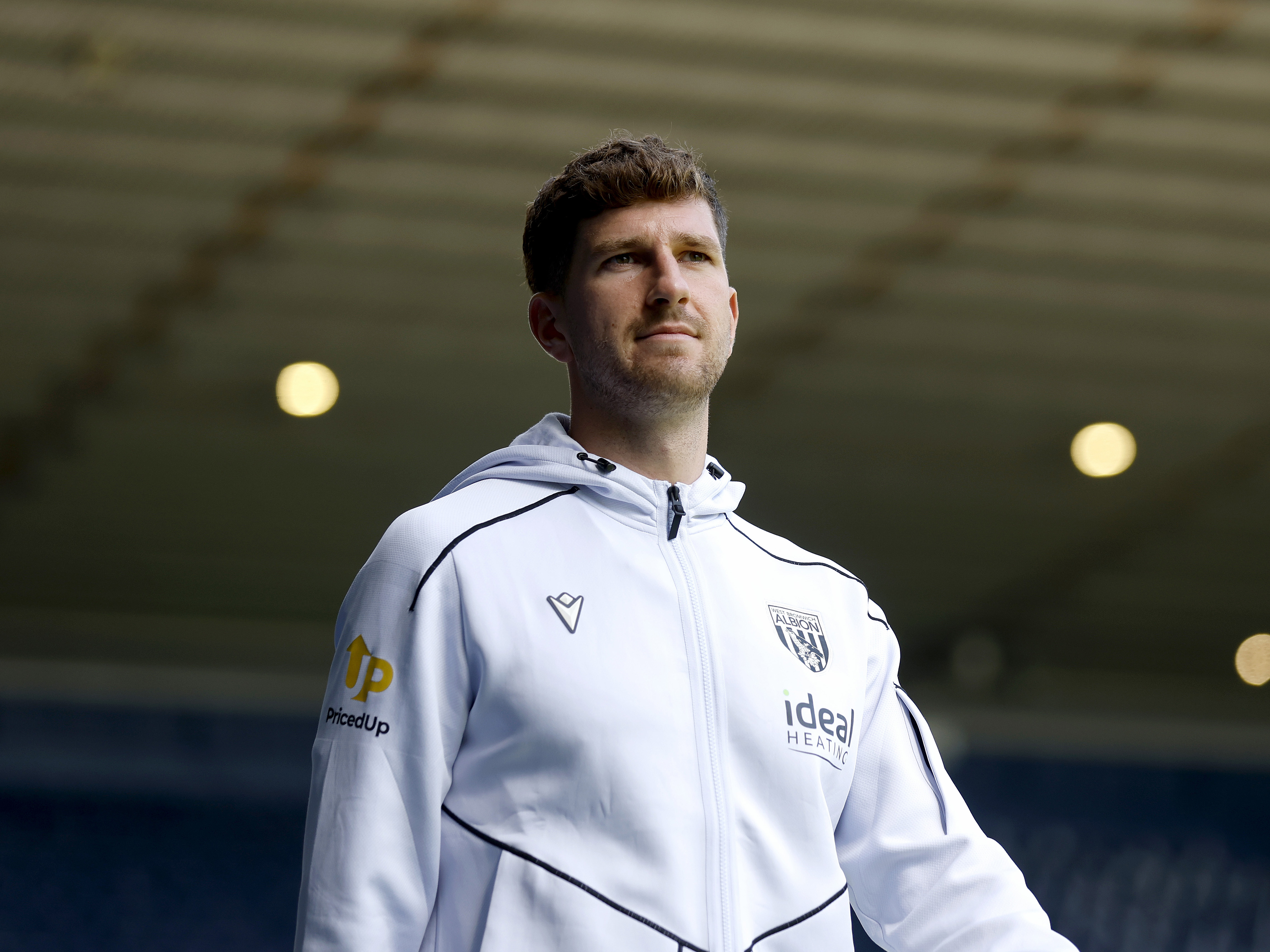 Chris Mepham arriving at The Hawthorns.