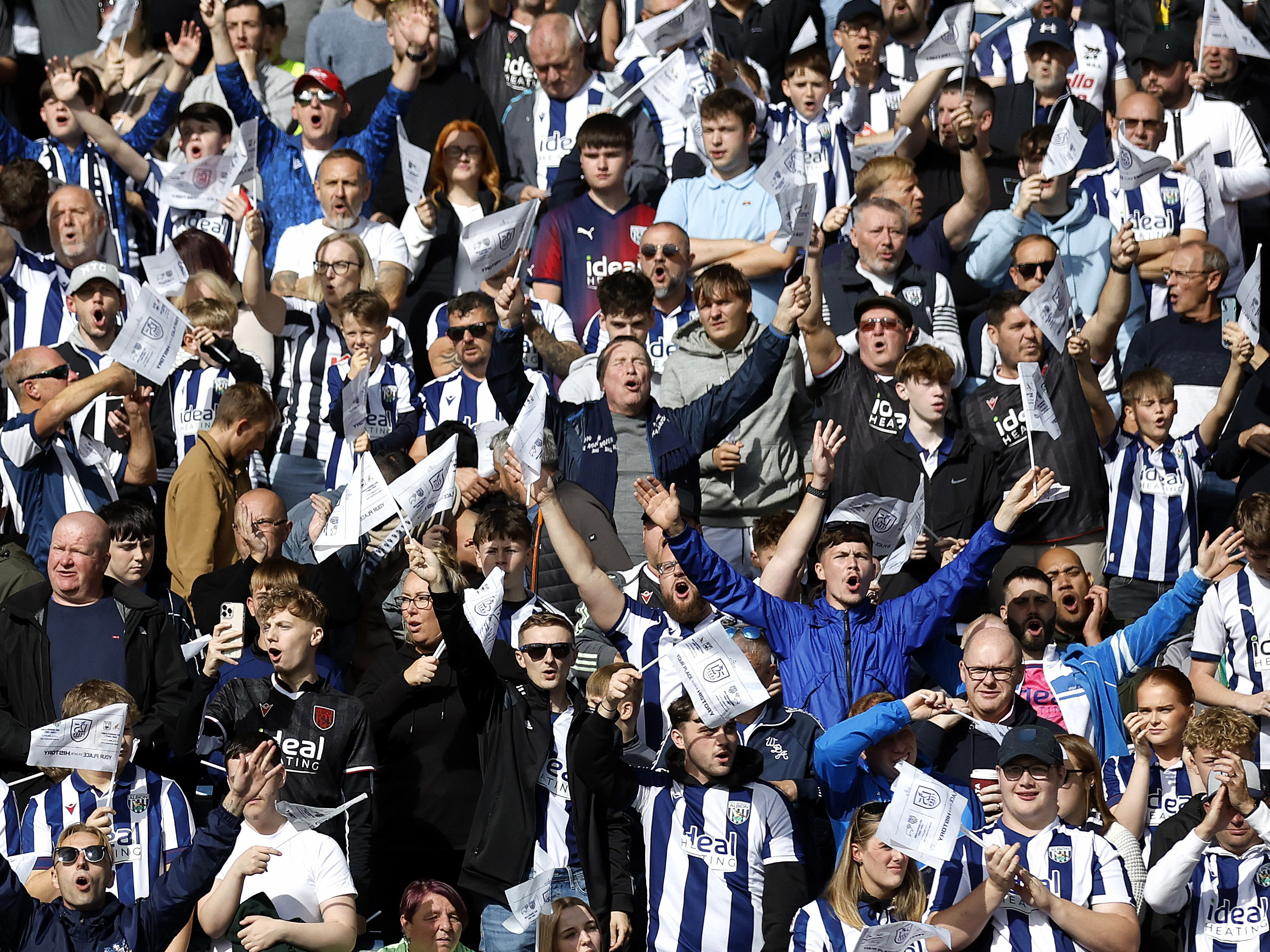 WBA fans cheering at a game 