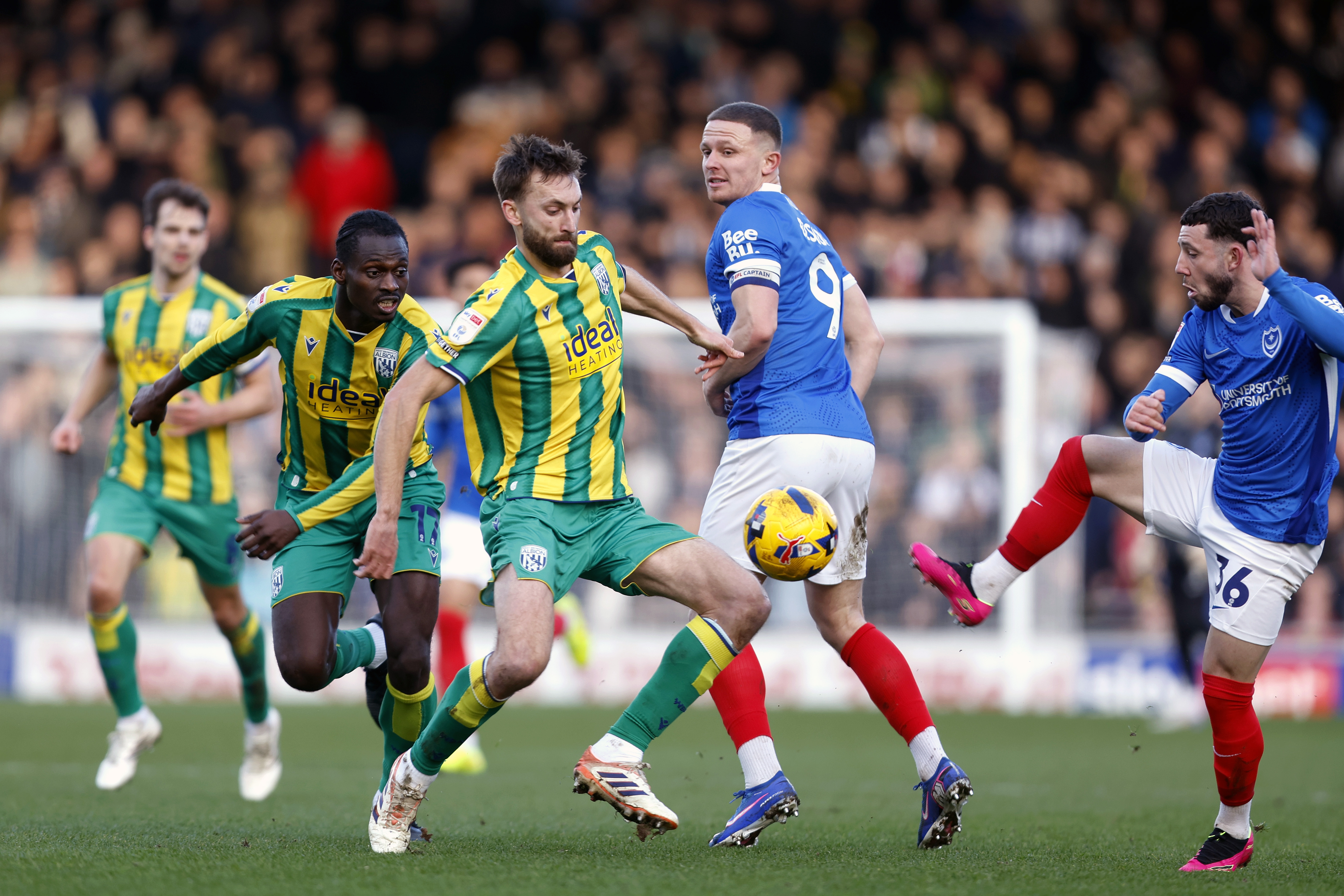 Nat Phillips in action against Portsmouth.