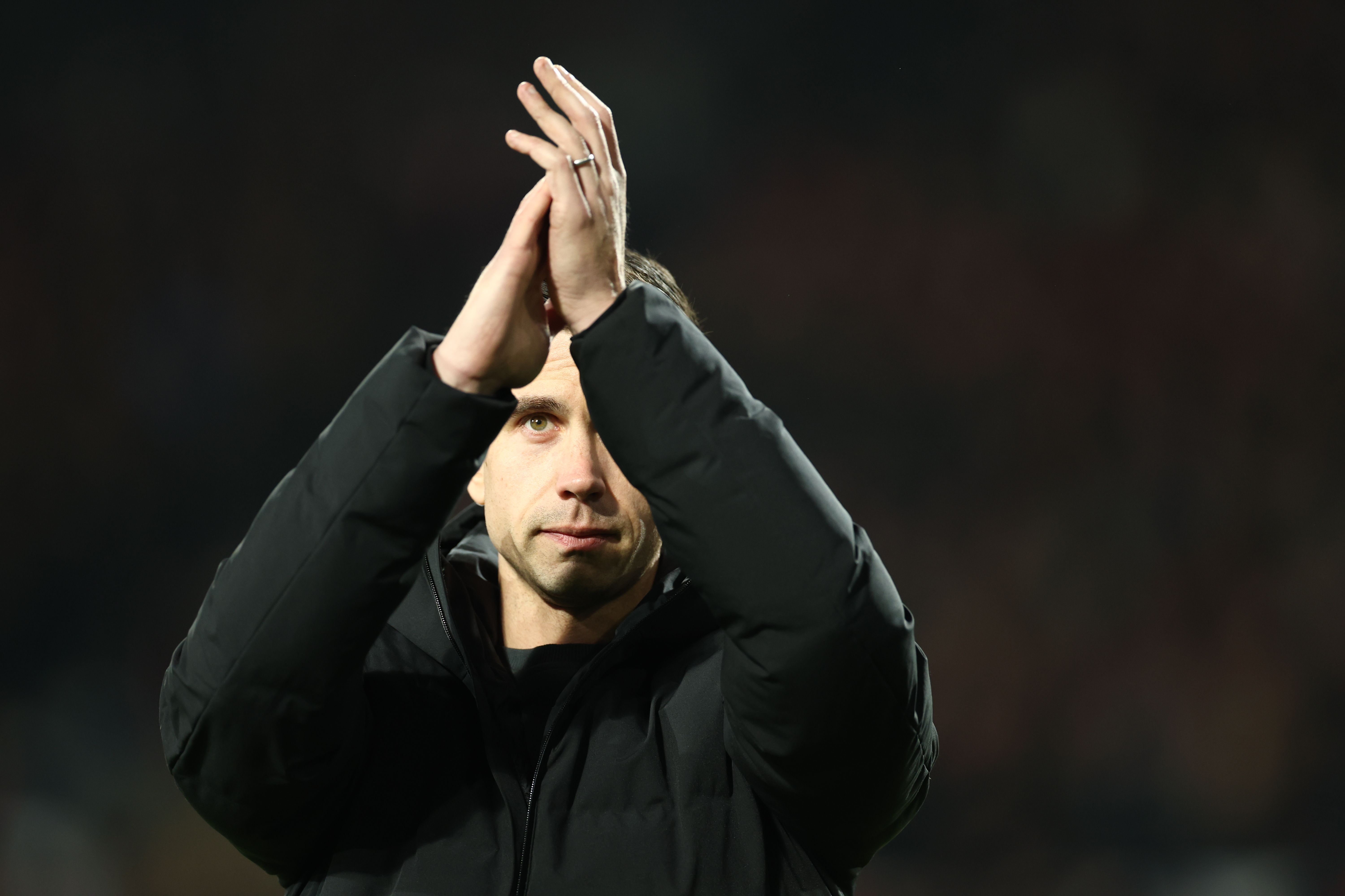 Eric Ramsay applauding WBA fans 