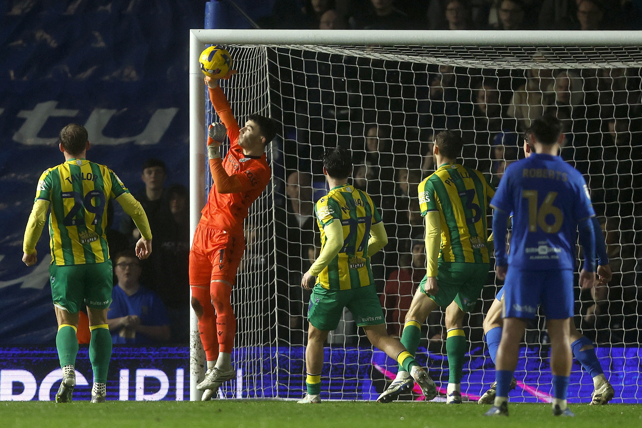 Max O'Leary pulls off a save