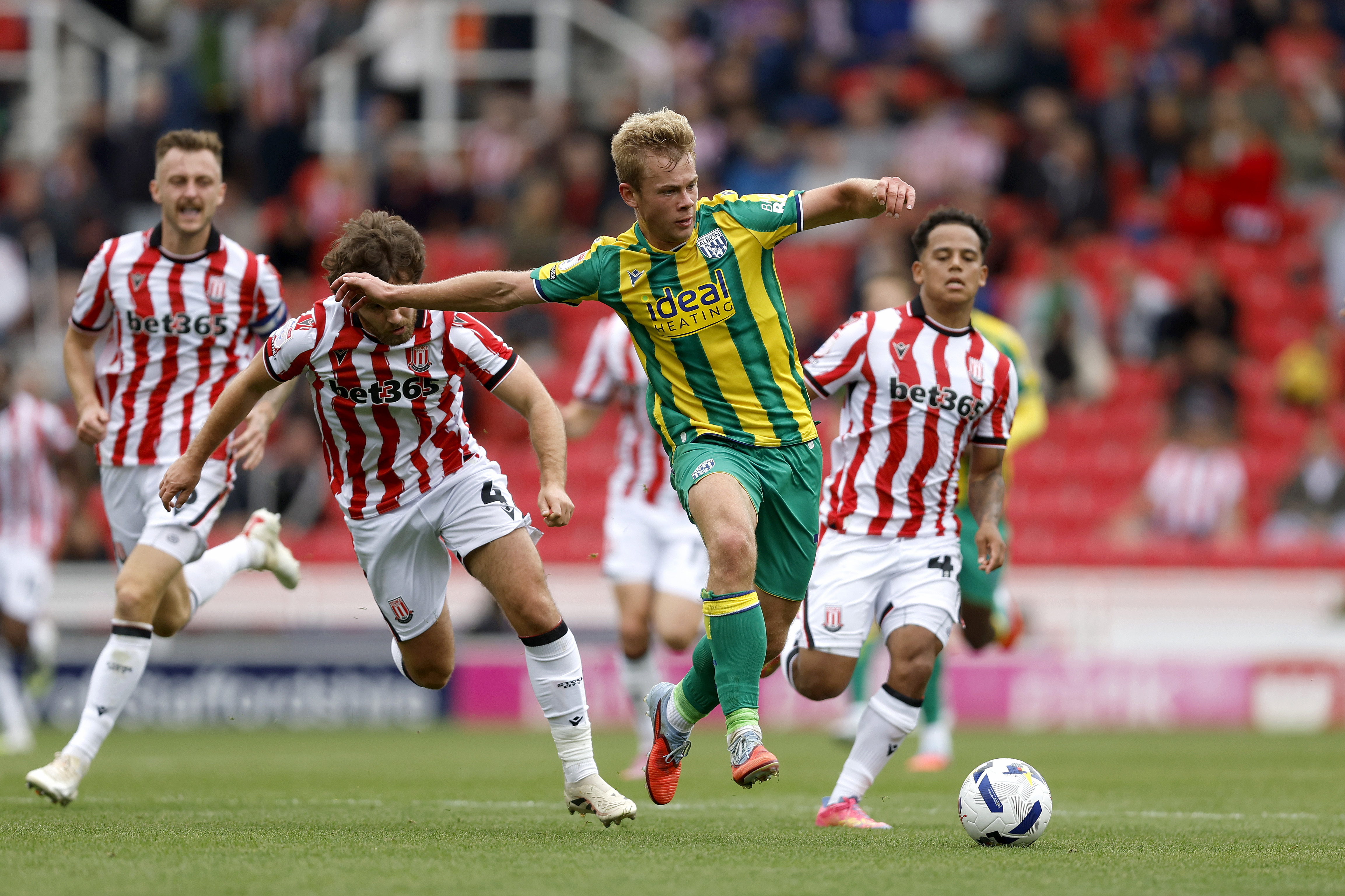 Aune Heggebø in action against Stoke at the bet365 Stadium