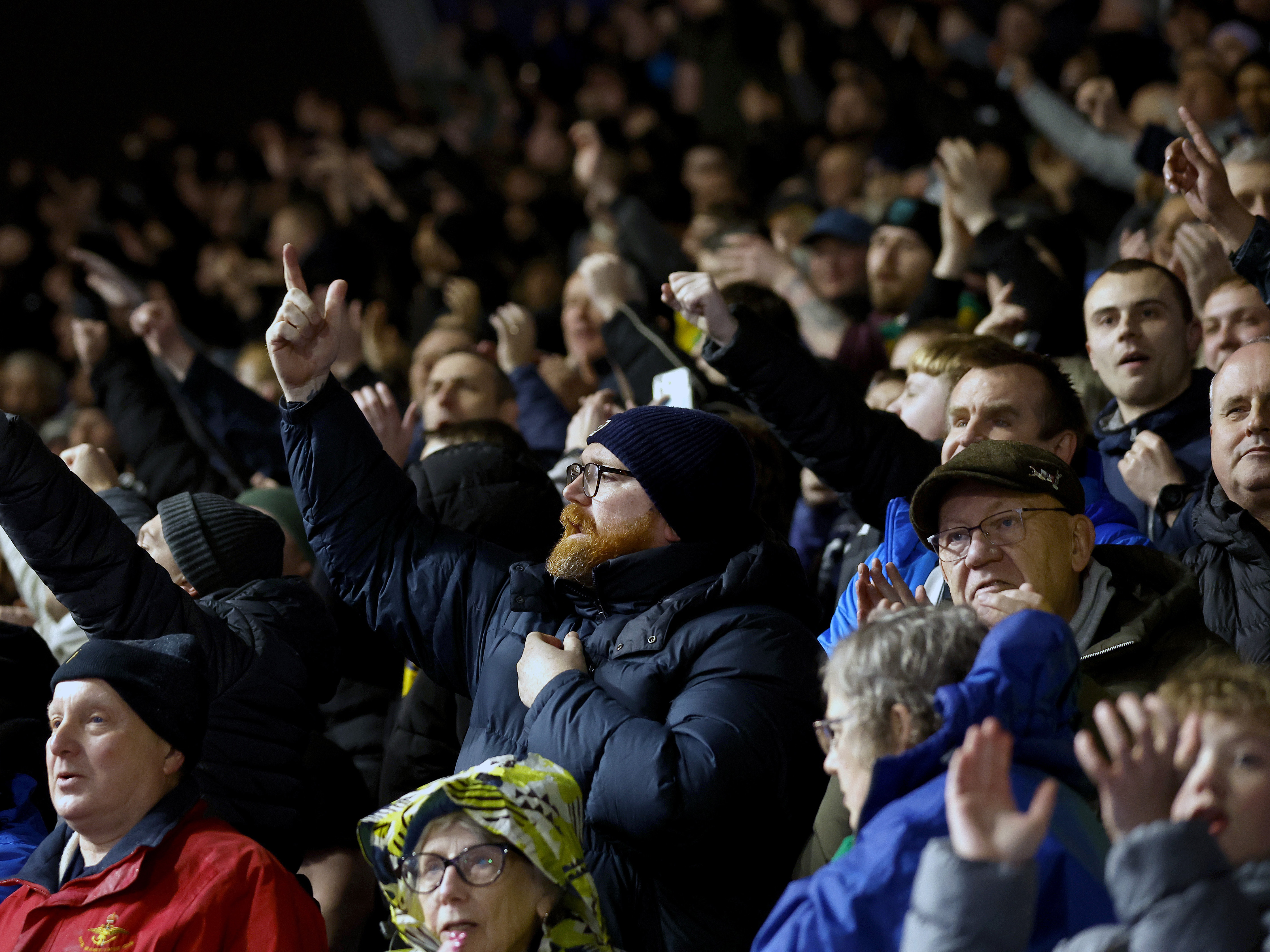 WBA fans in the away end at a game