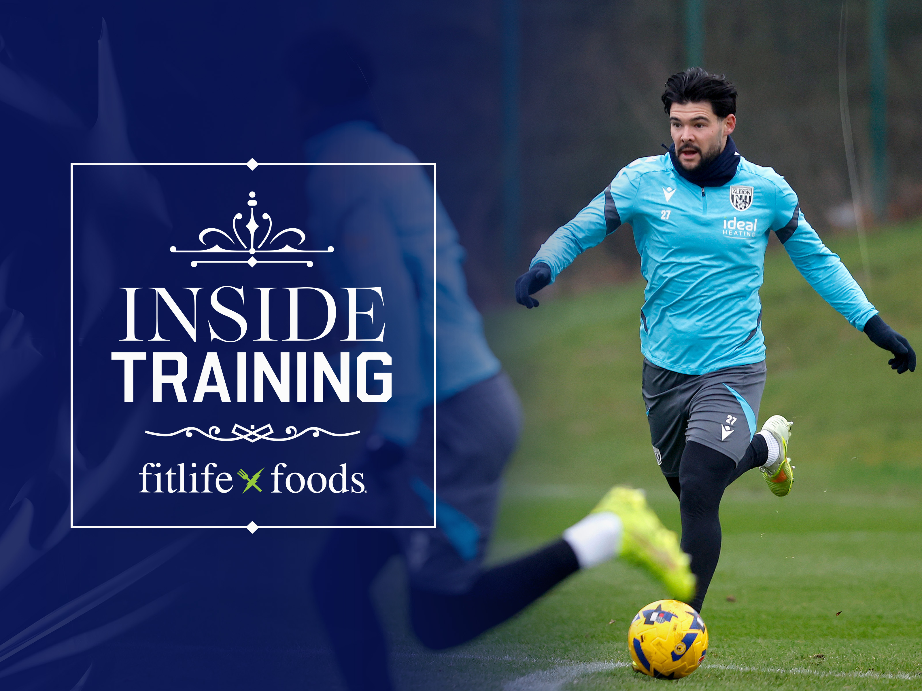 Inside Training graphic with an image of Alex Mowatt in training on