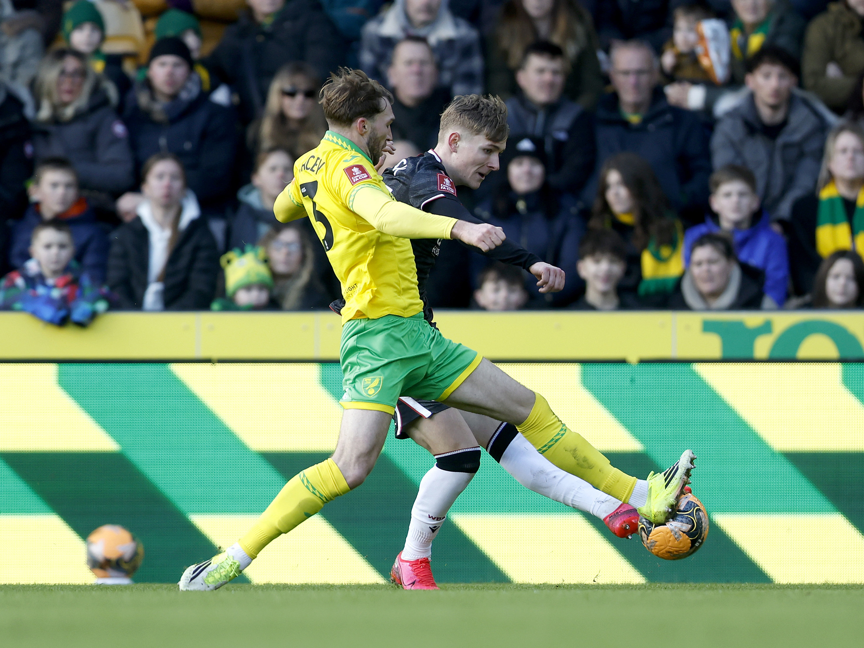 An image of Ollie Bostock against Norwich