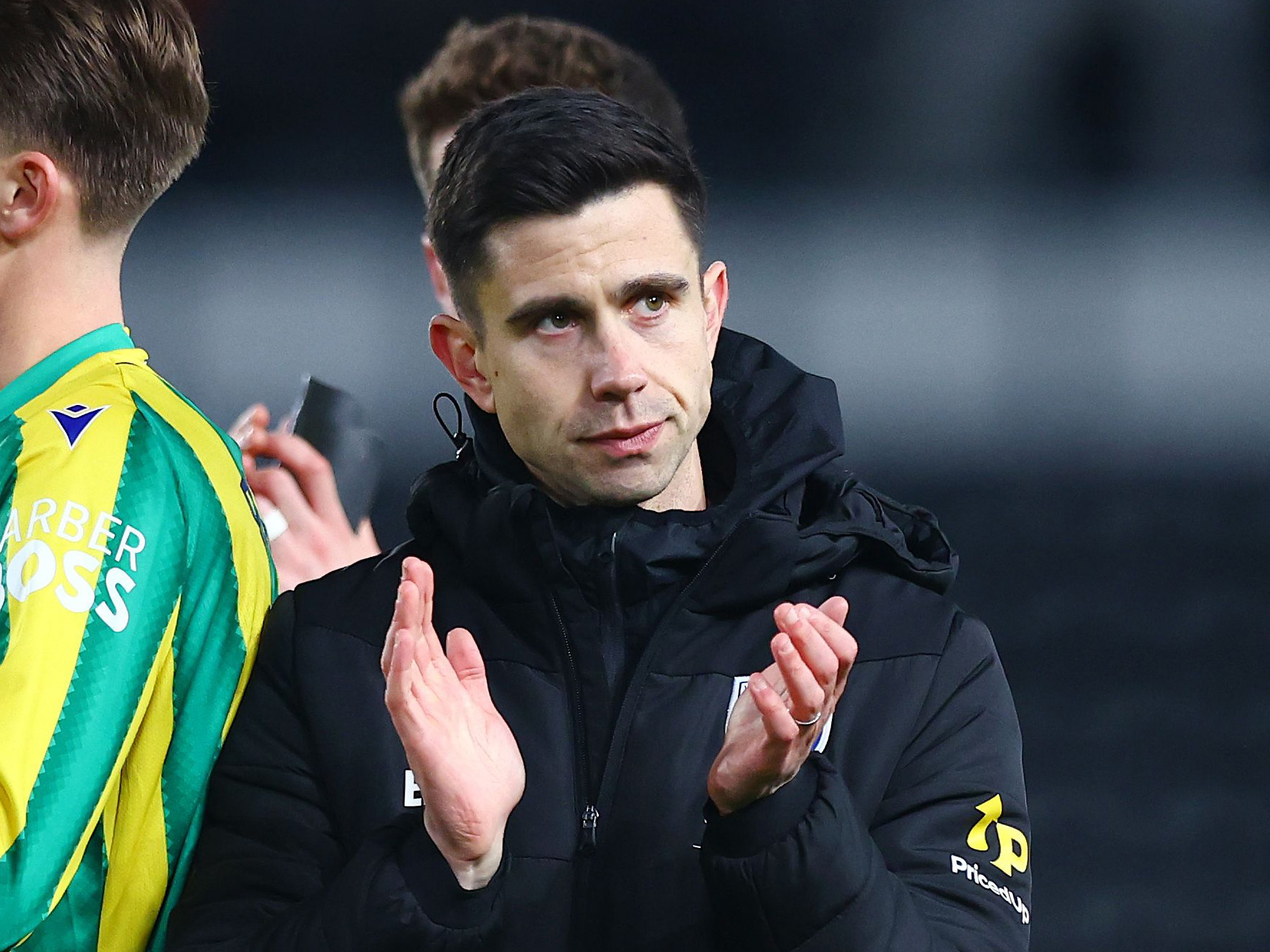 Eric Ramsay applauding WBA fans 