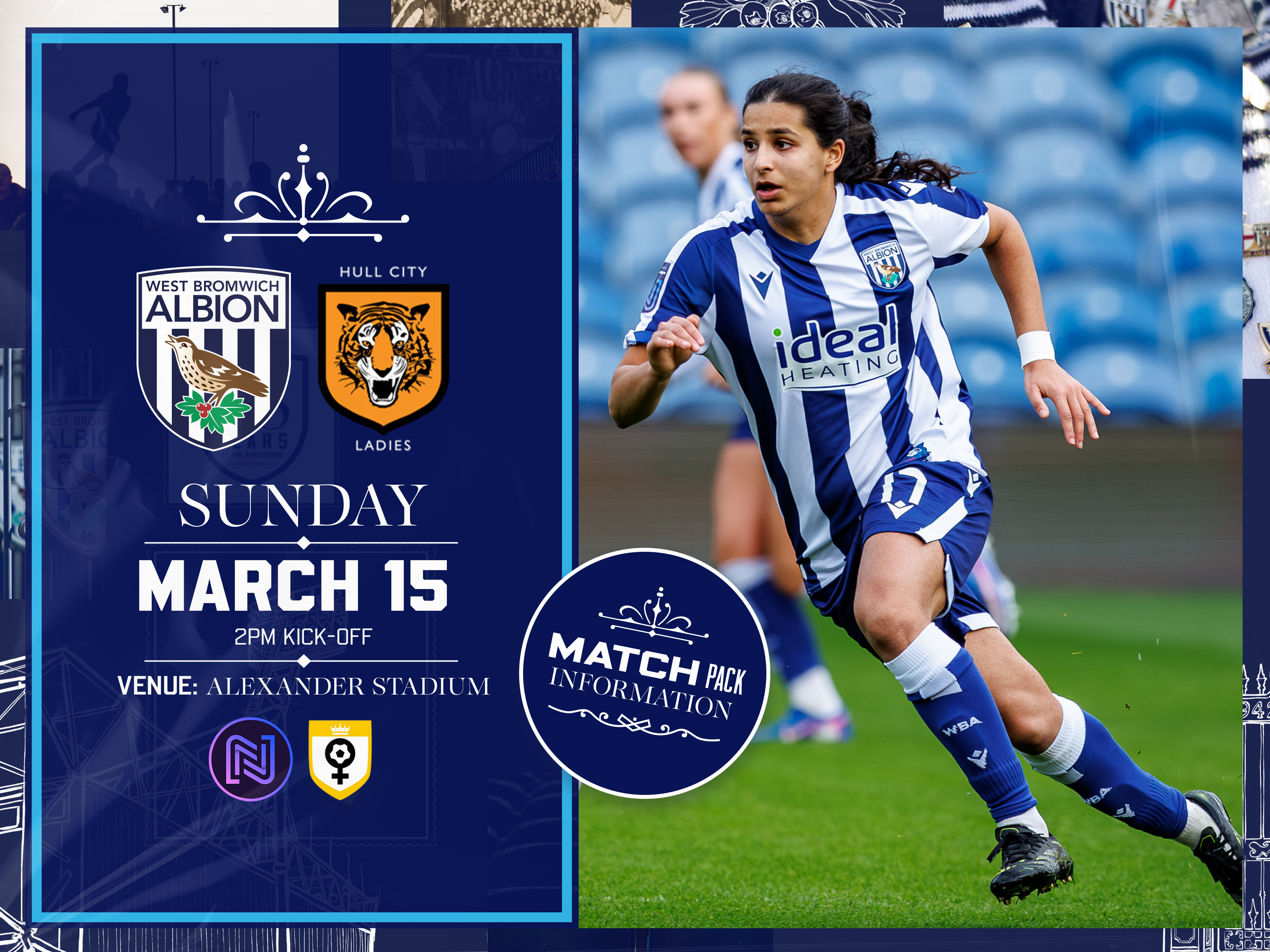 Match Pack graphic for Albion Women vs Hull City.