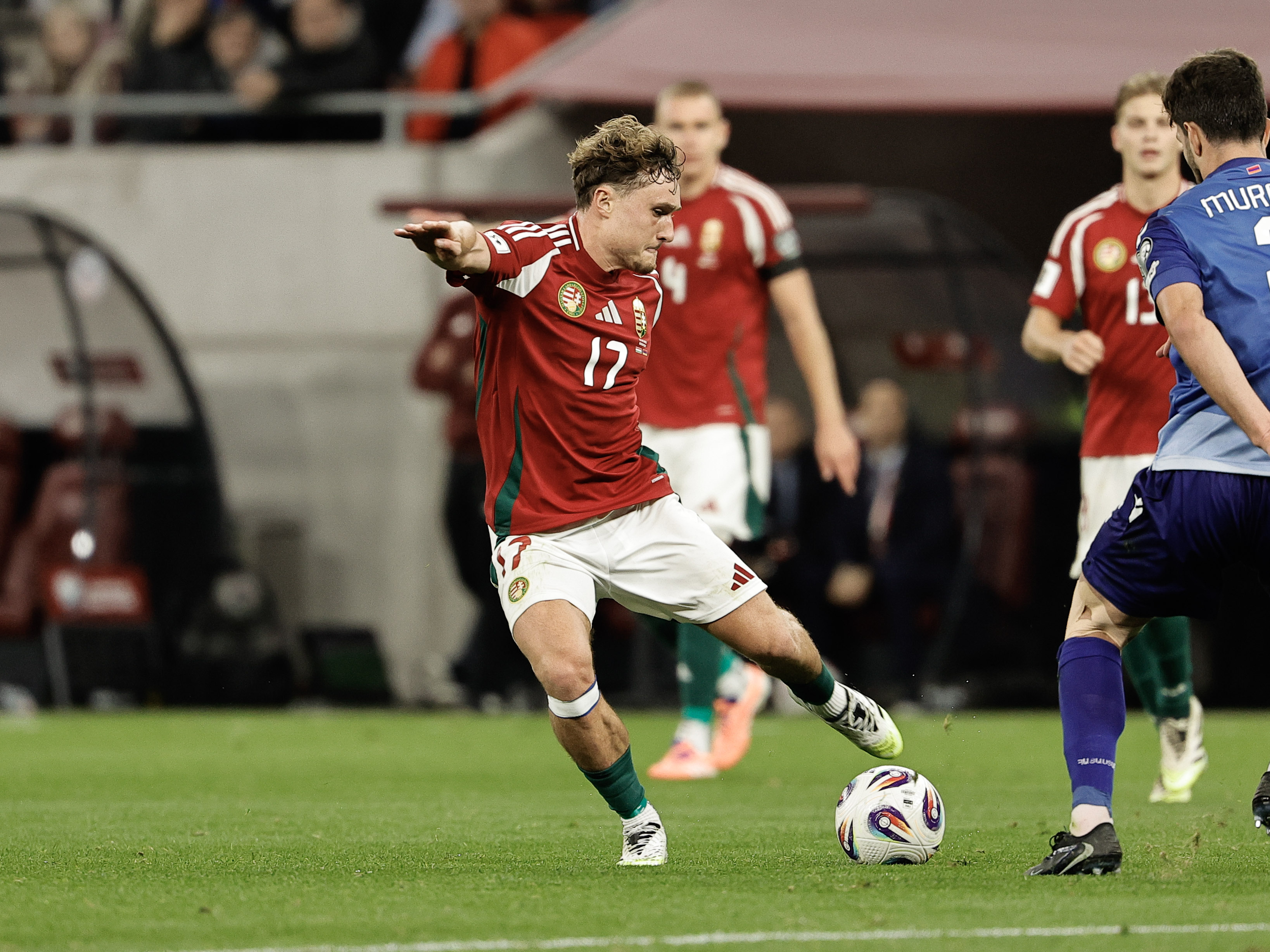 Callum Styles in action for Hungary.