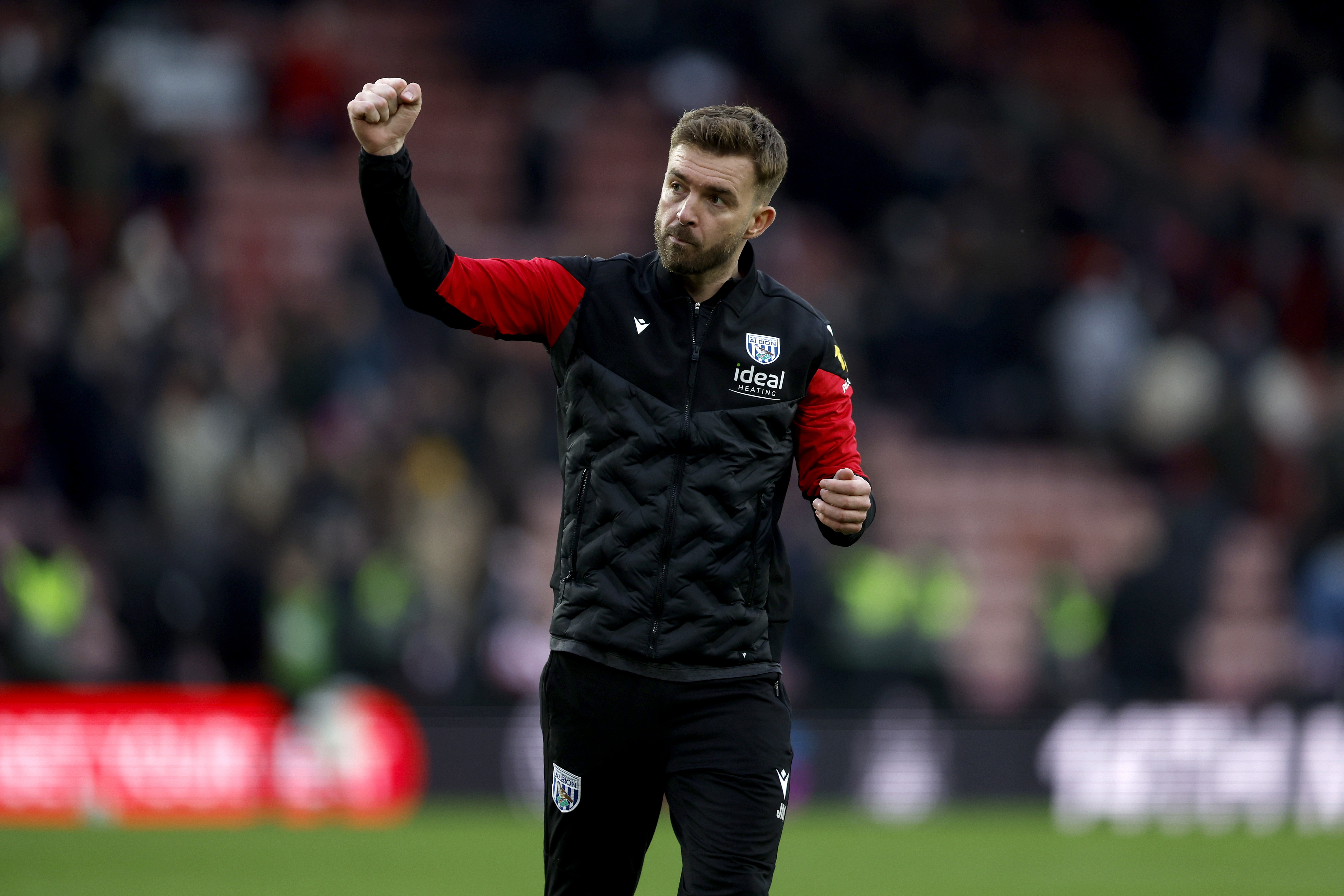 James Morrison saluting WBA fans at Sheffield United 