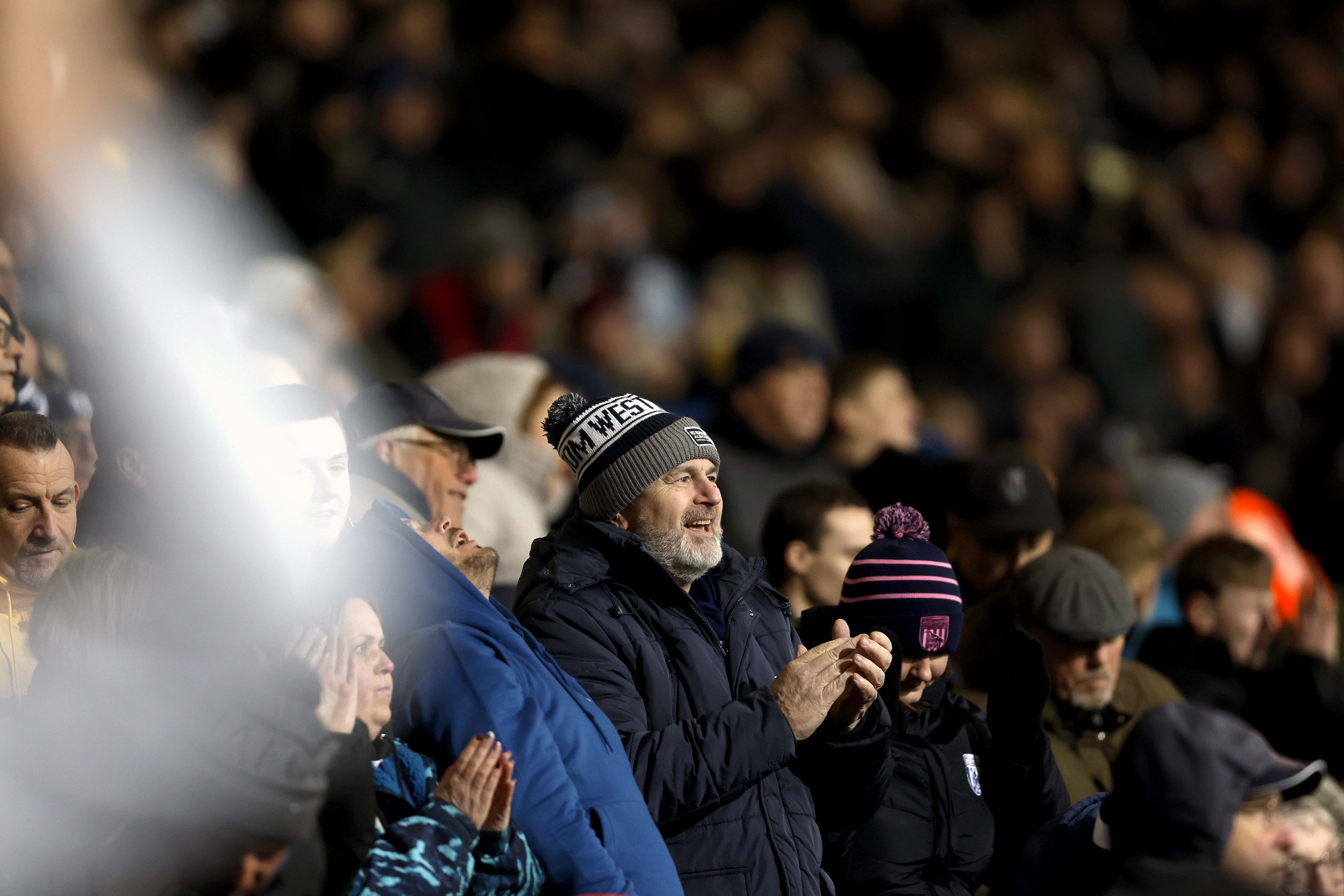 A general view of a WBA fan at a game at The Hawthorns