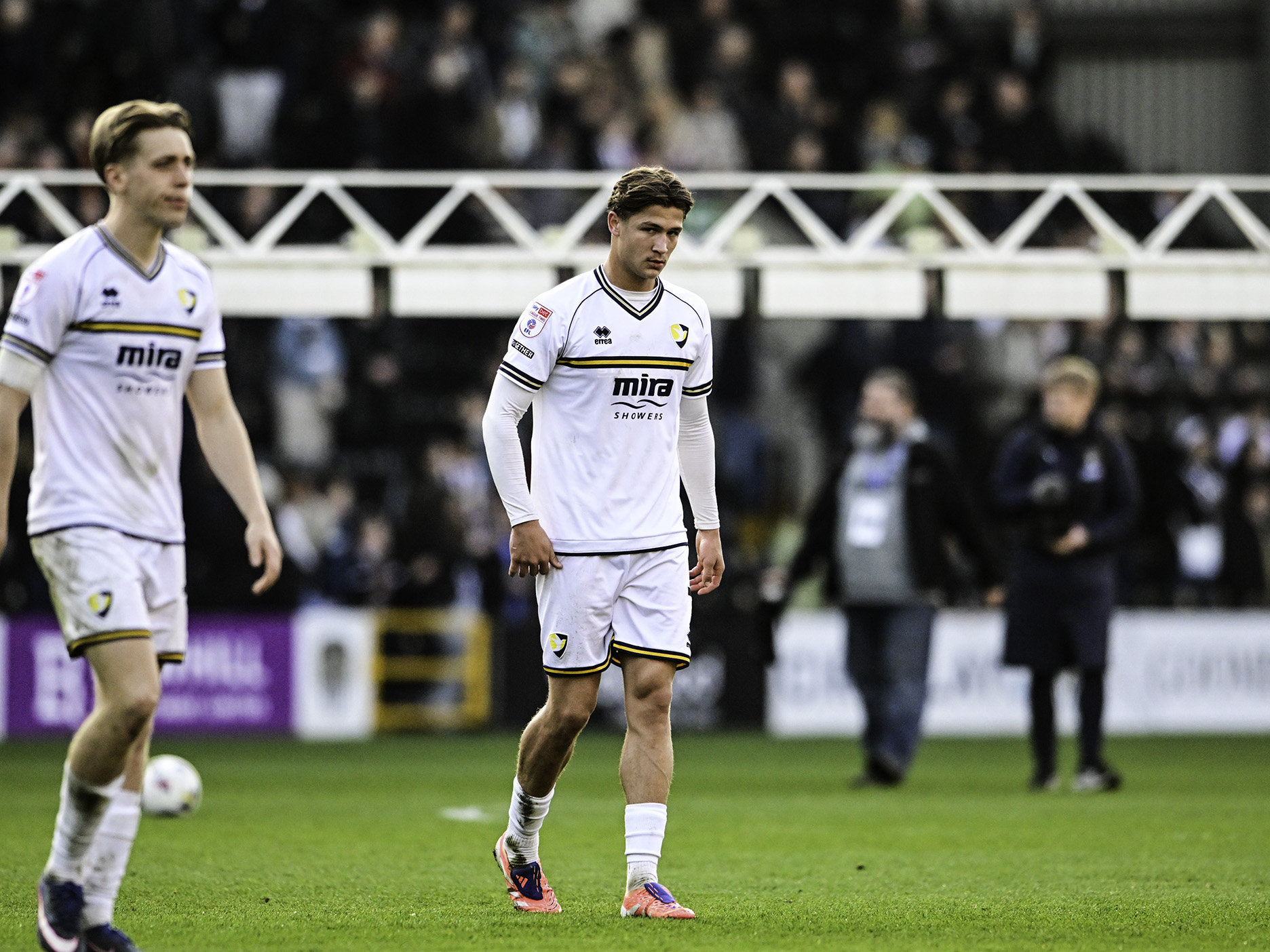 A photo of youngster Cole Deeming in action for loan club Cheltenham Town