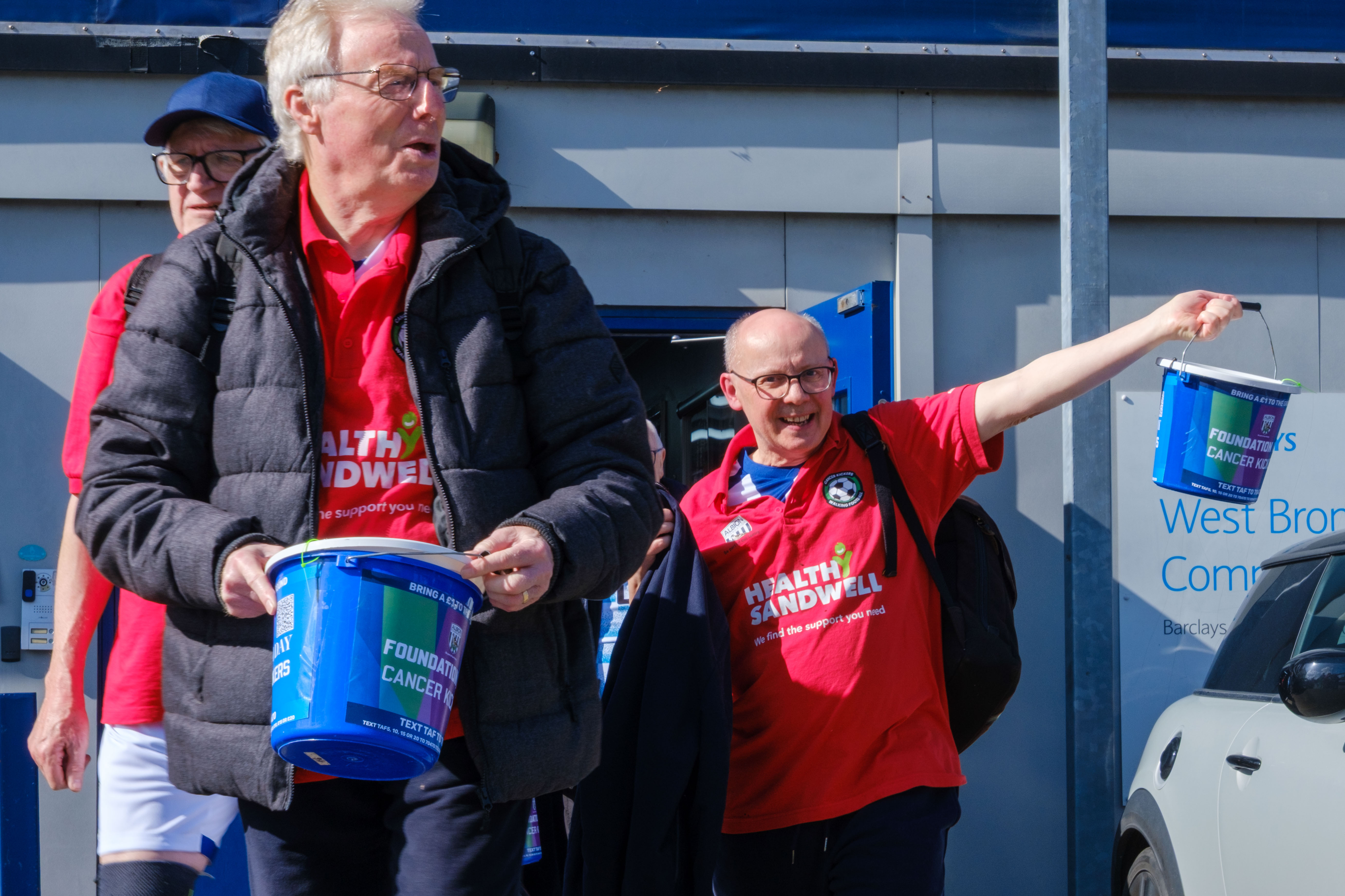 Cancer Kickers participants supporting bucket collections