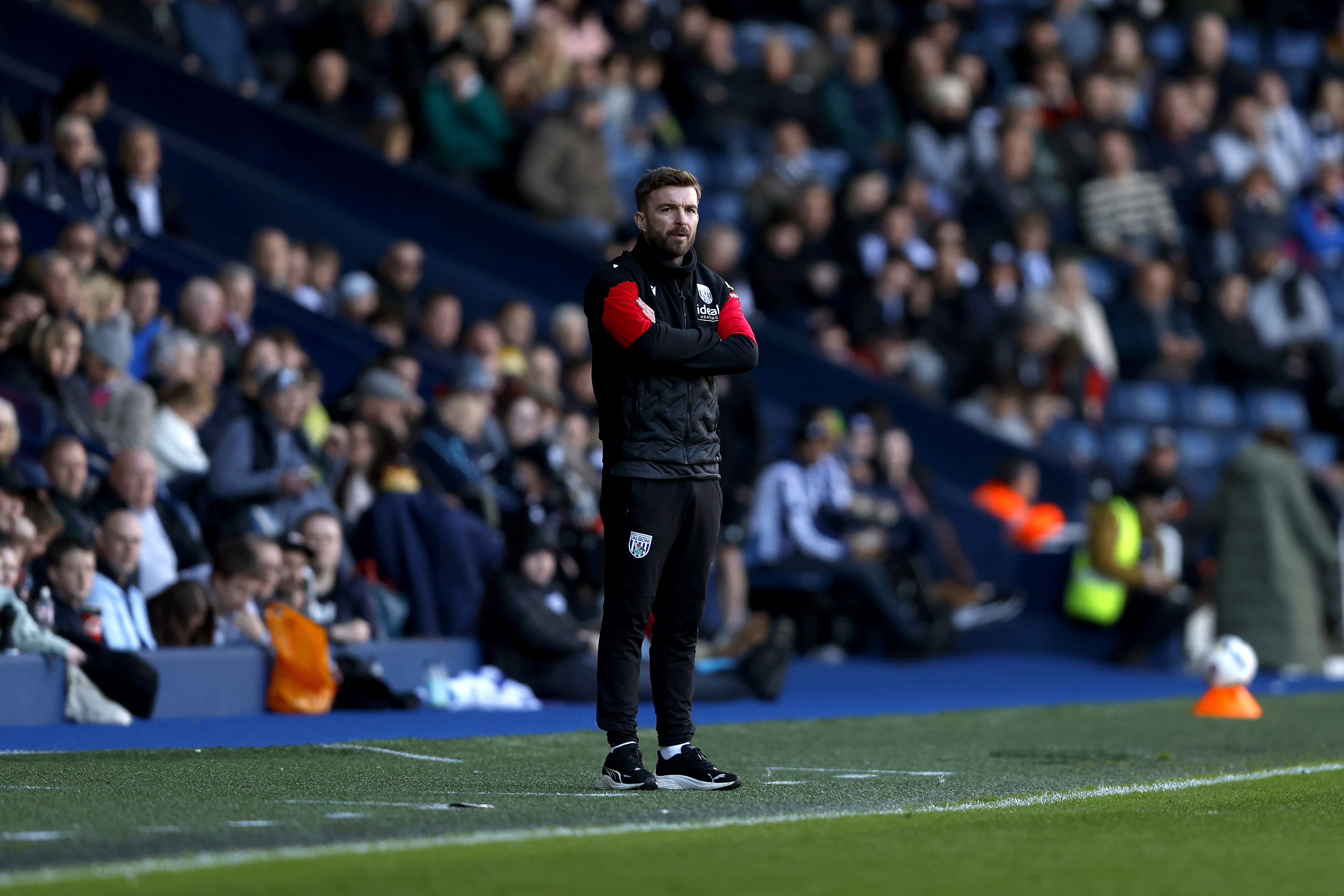 James Morrison on the side of the pitch during the game against Hull City
