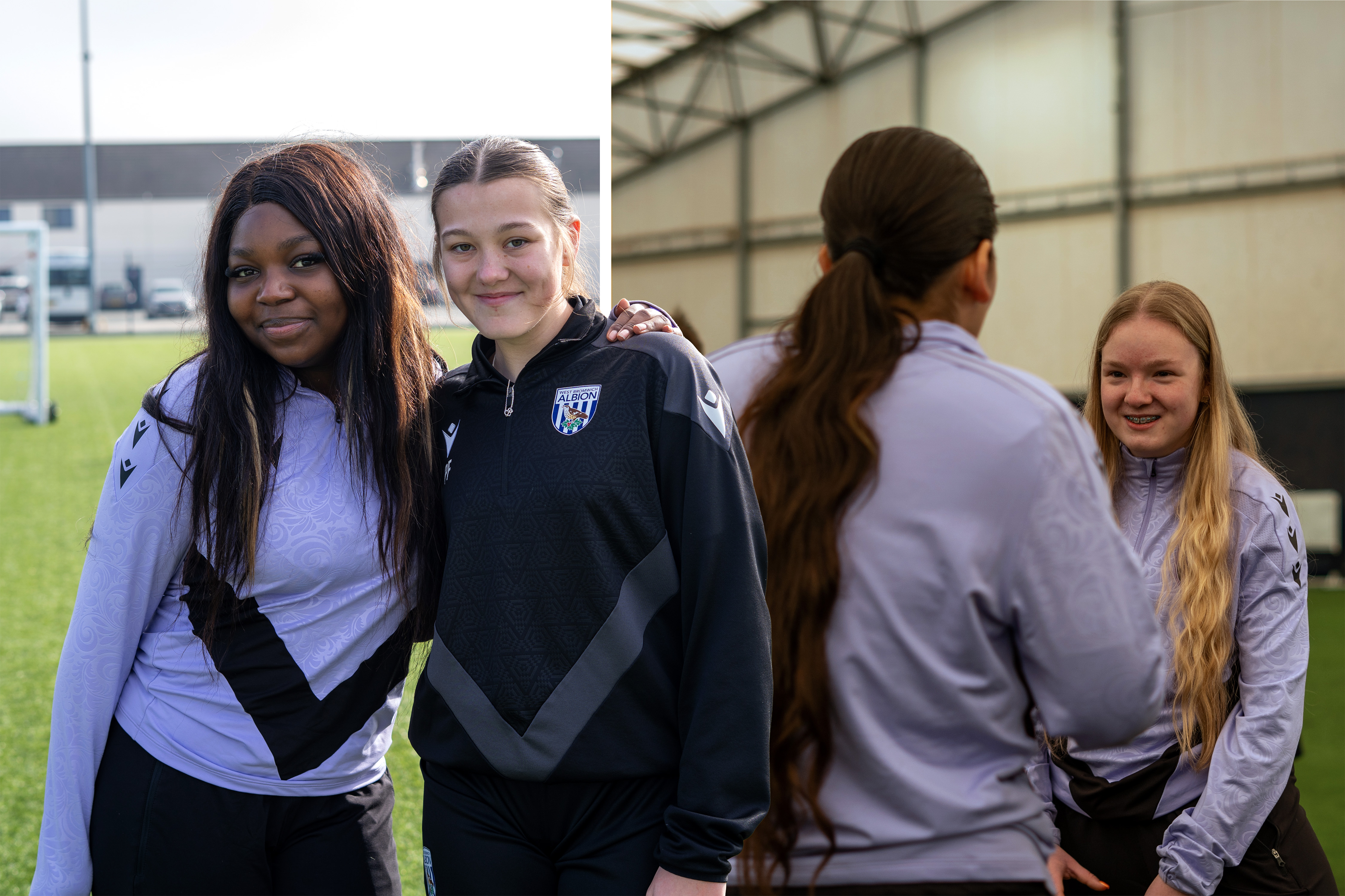 Montage of four of POST-16 girls at the session.