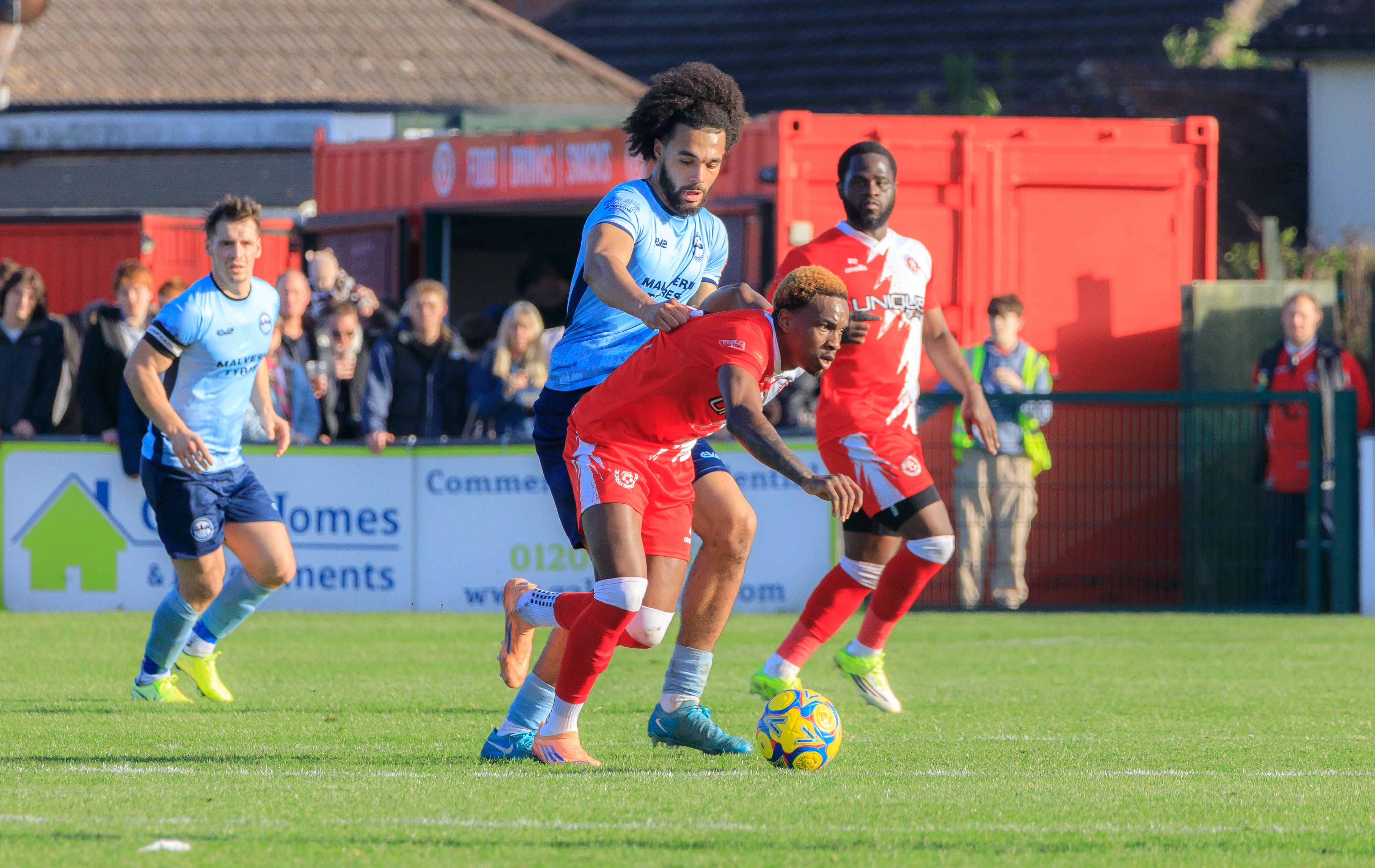 Jamal Mohammed plays against Poole Town.