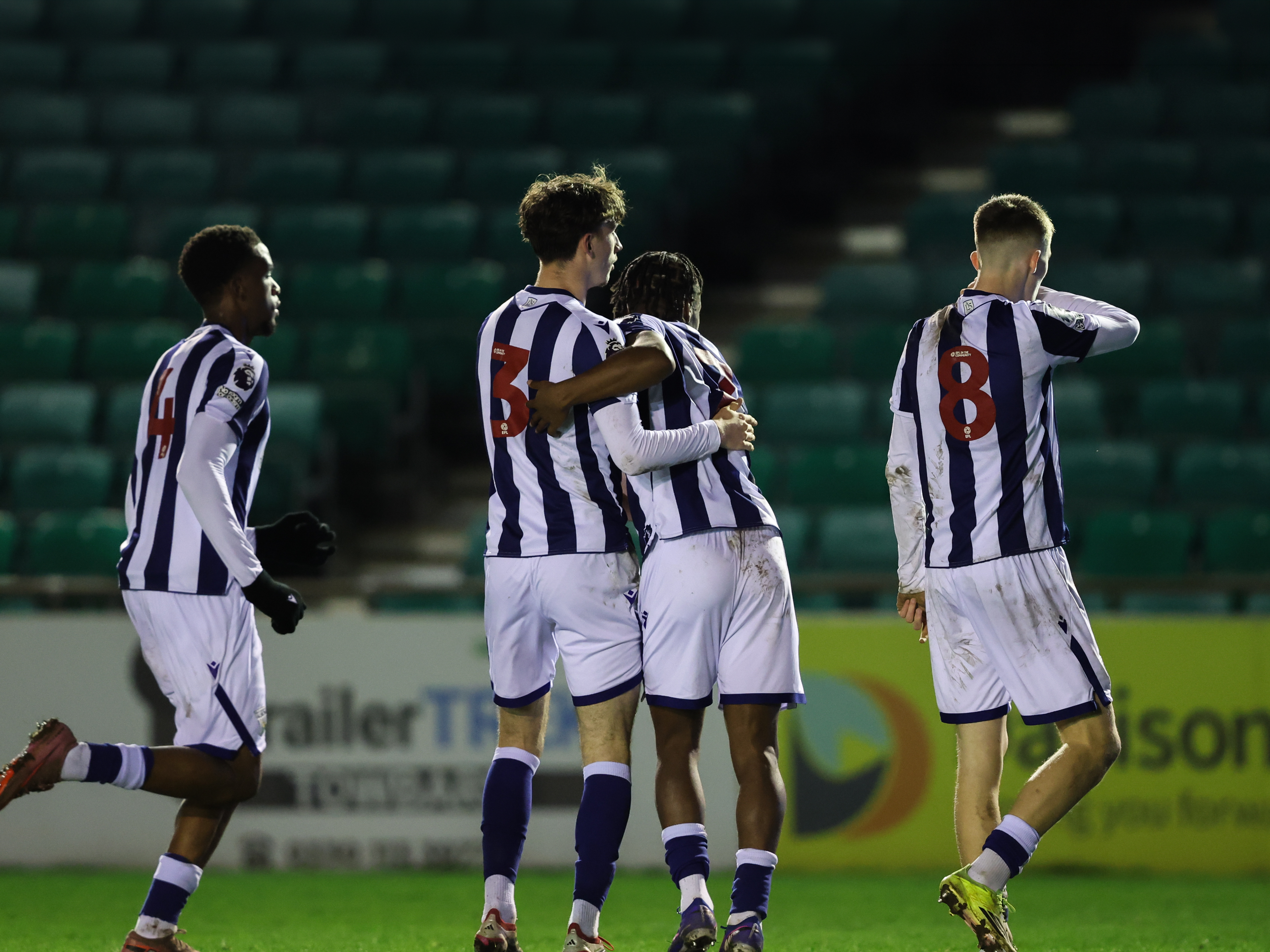 Albion celebrating against Derby.