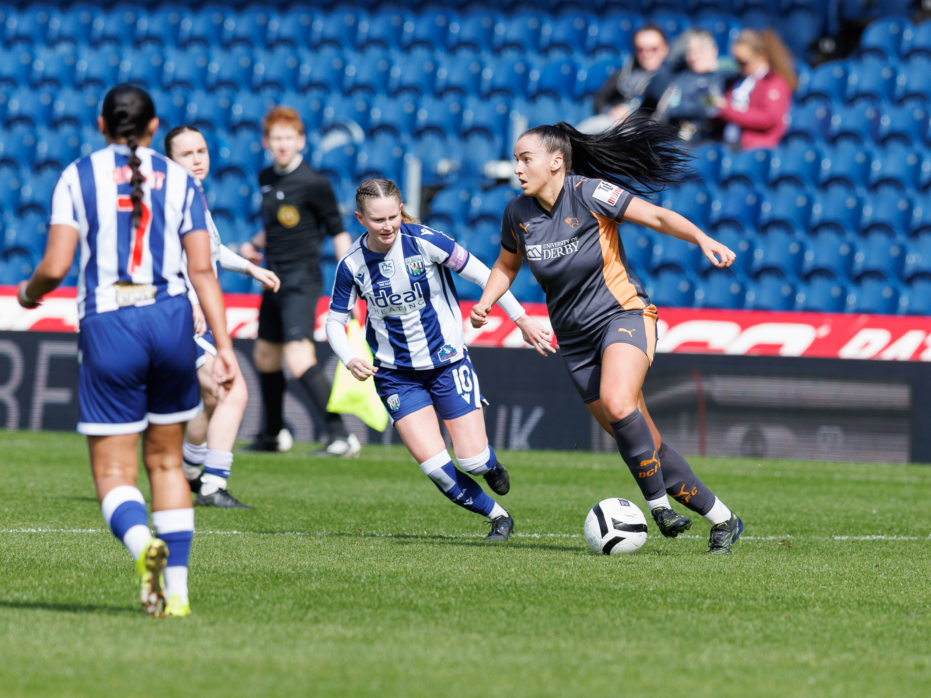 Albion Women in action against Derby County.
