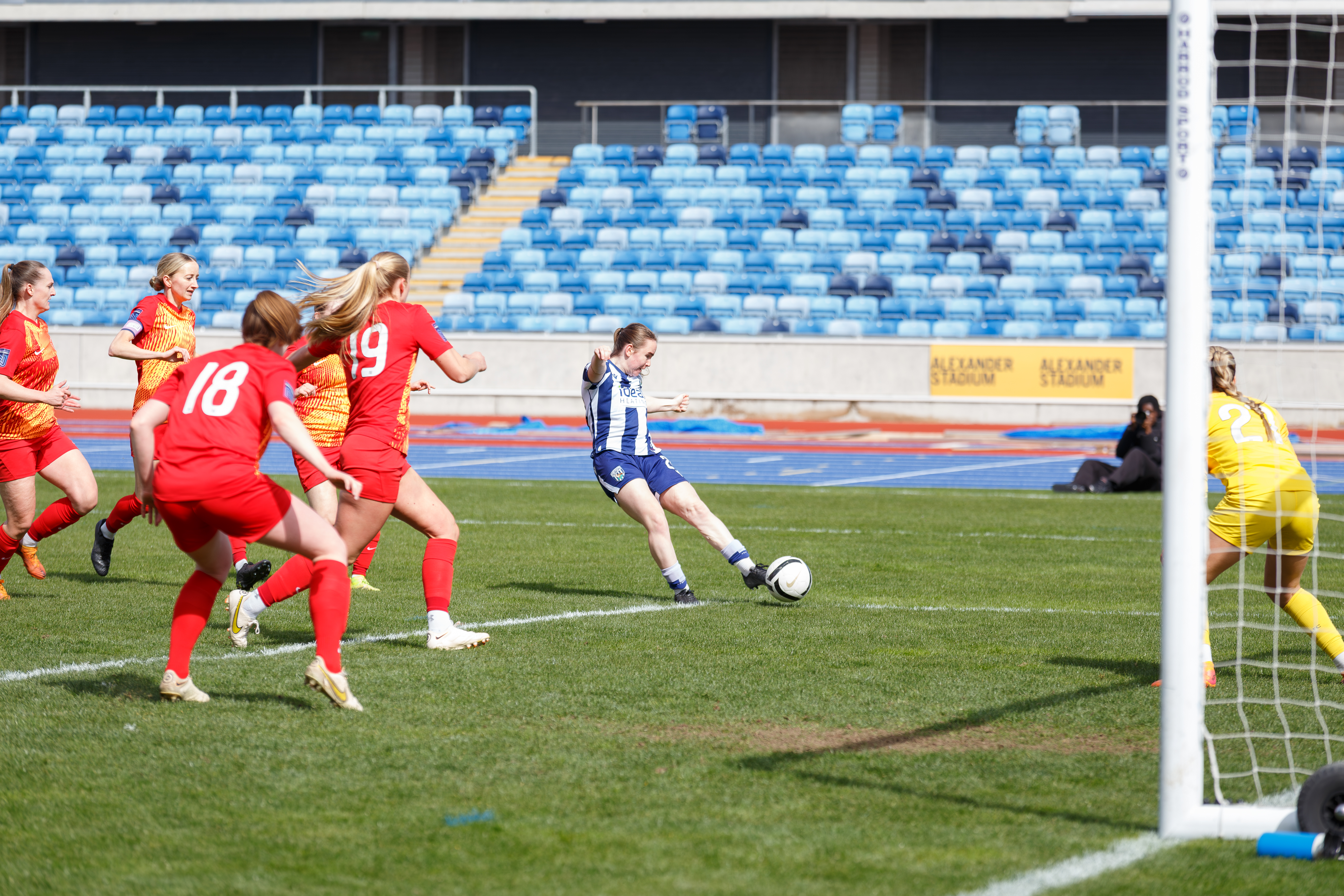 Ella Haughey against Liverpool Feds.