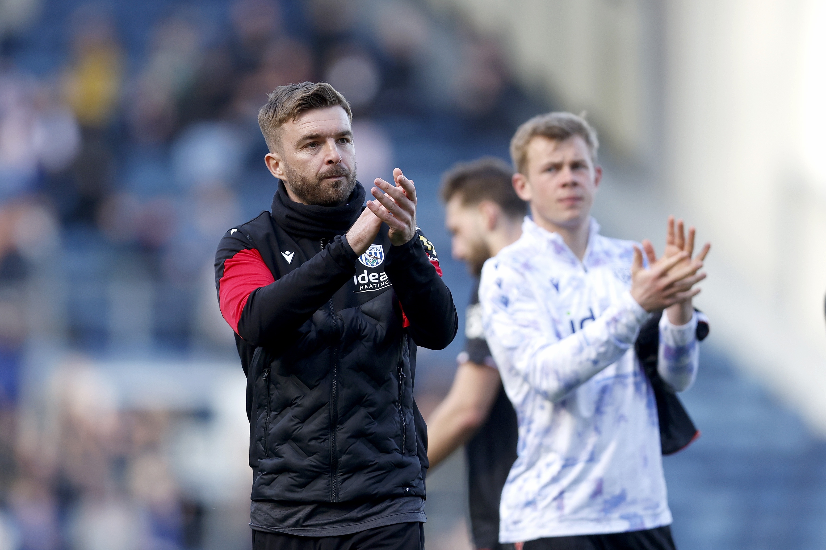 James Morrison applauding WBA fans 