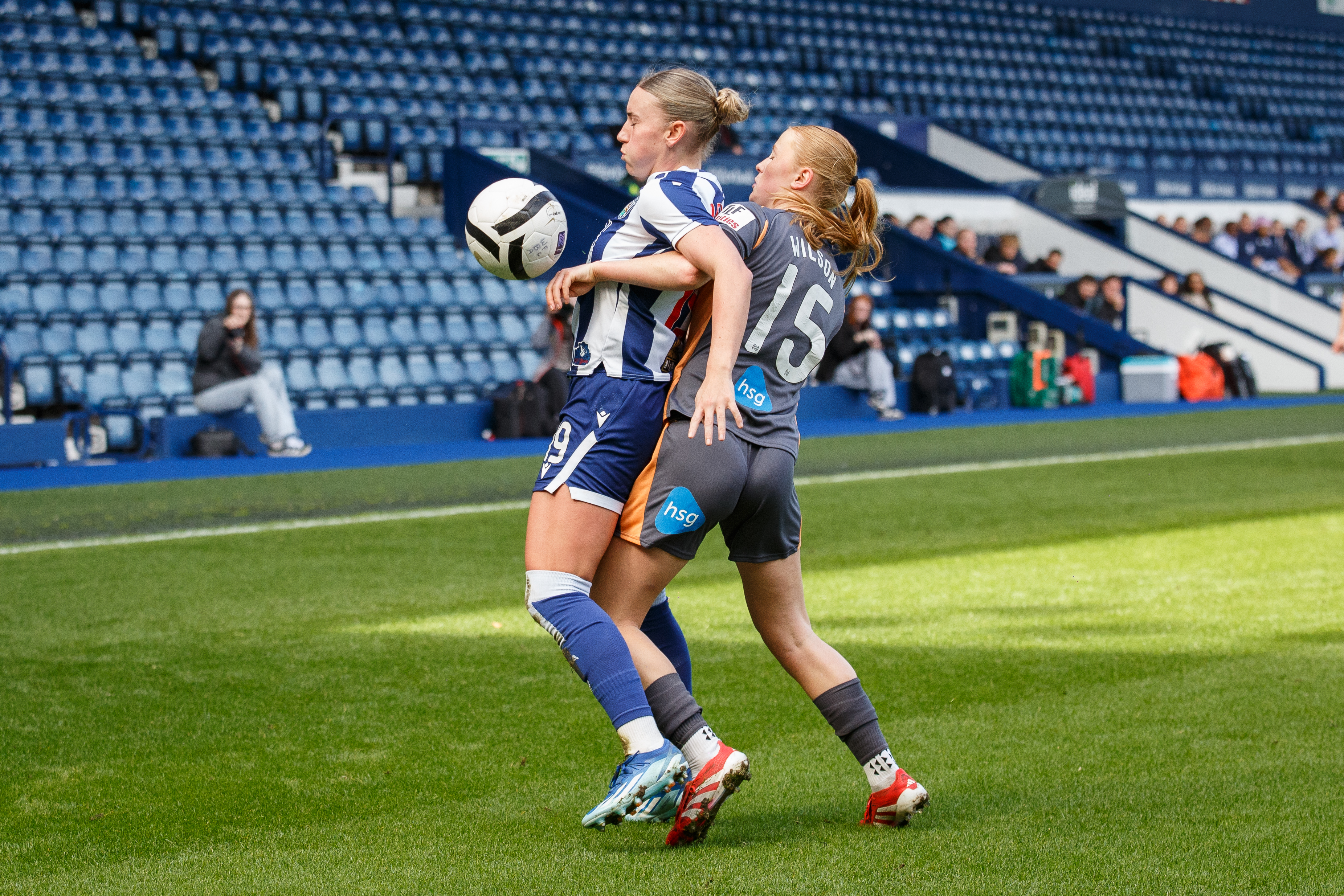 Albion Women in action against Derby County.