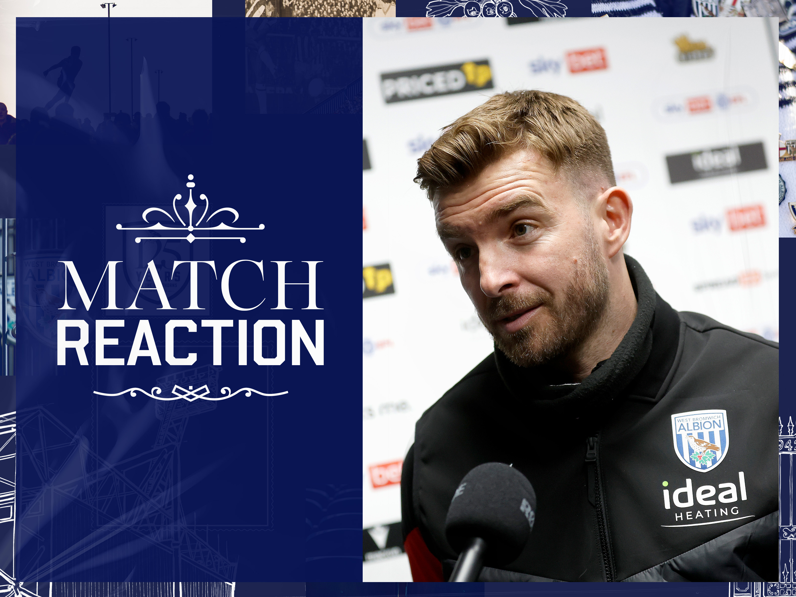 James Morrison is interviewed after WBA's draw with Wrexham 