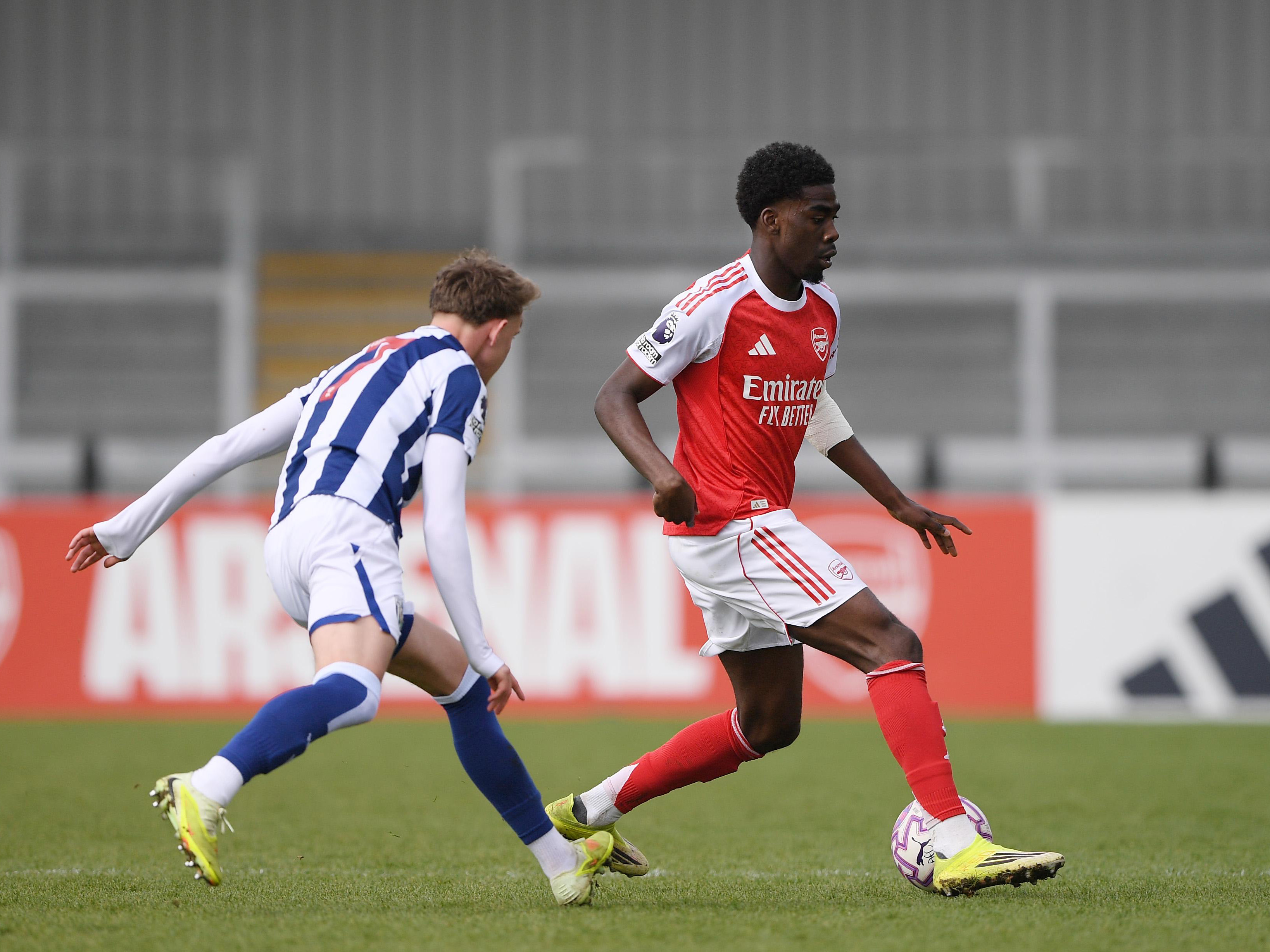 A photo of Albion youngster Jack Bray in PL2 action against Arsenal