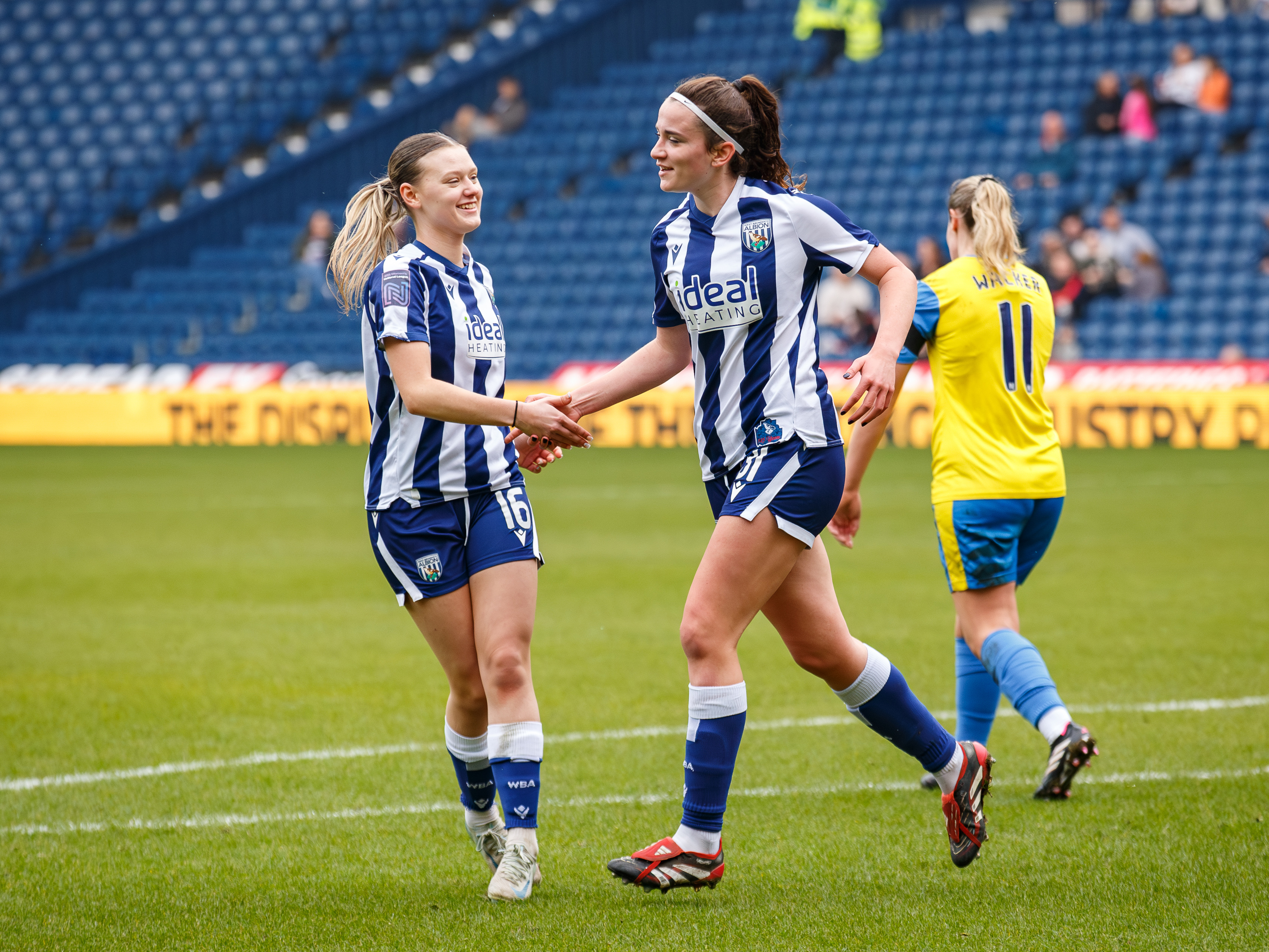 An image of Albion Women scoring at The Hawthorns