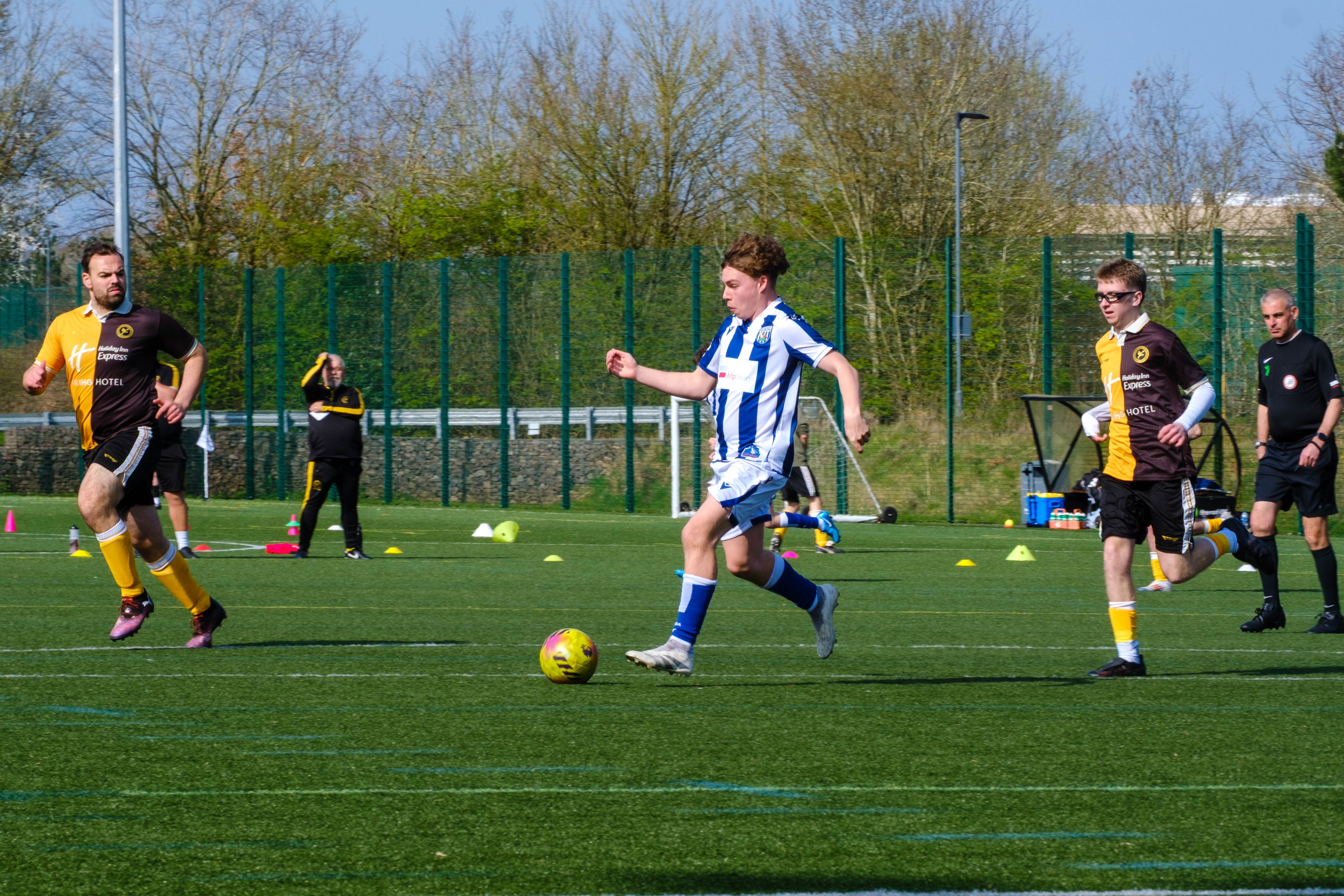 WBA Cerebral Palsy player driving with the ball.