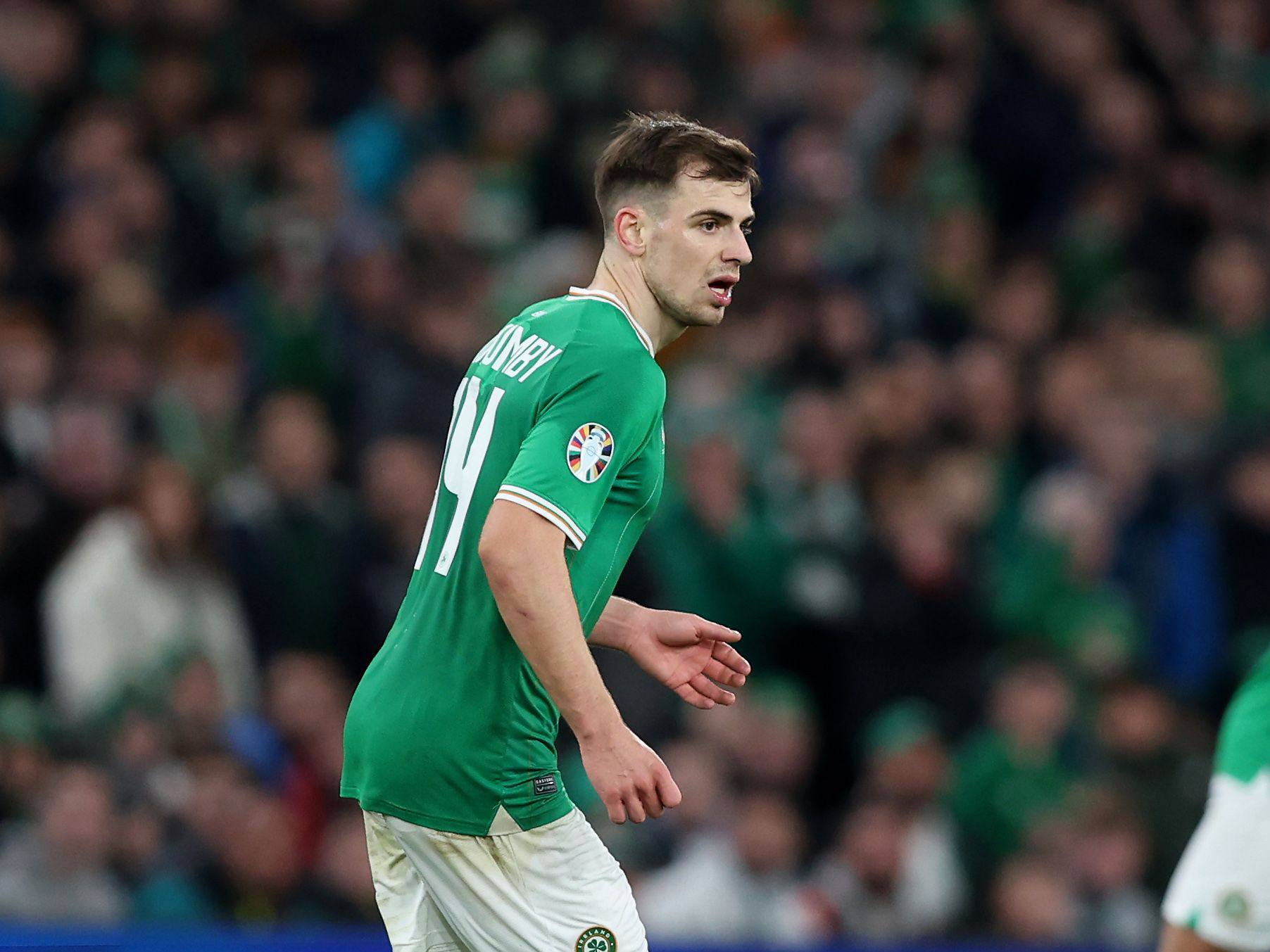 Jayson Molumby in action for the Republic of Ireland.