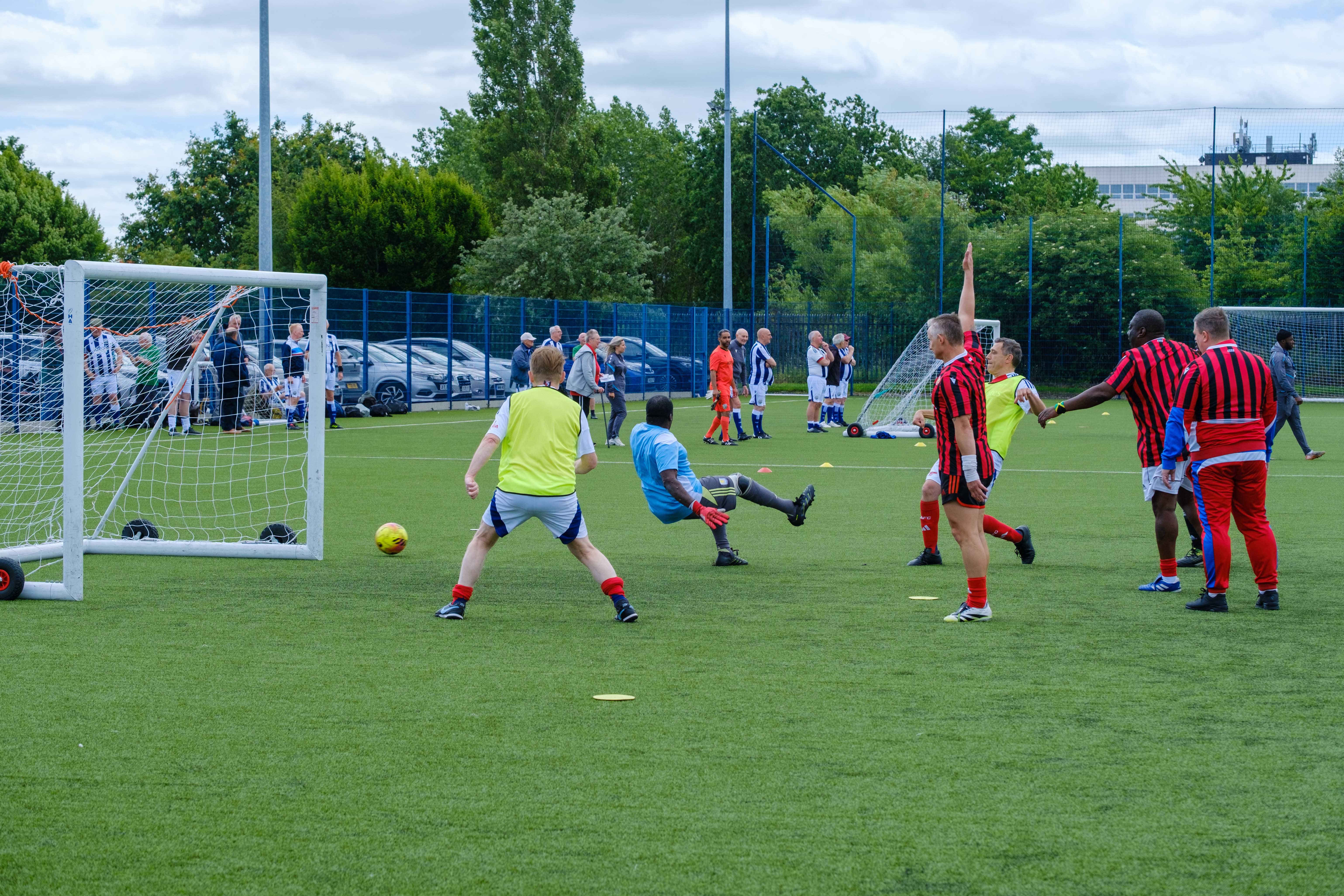 Beat the Block goalkeeper diving as the arsenal strike goes underneath, heading into the net