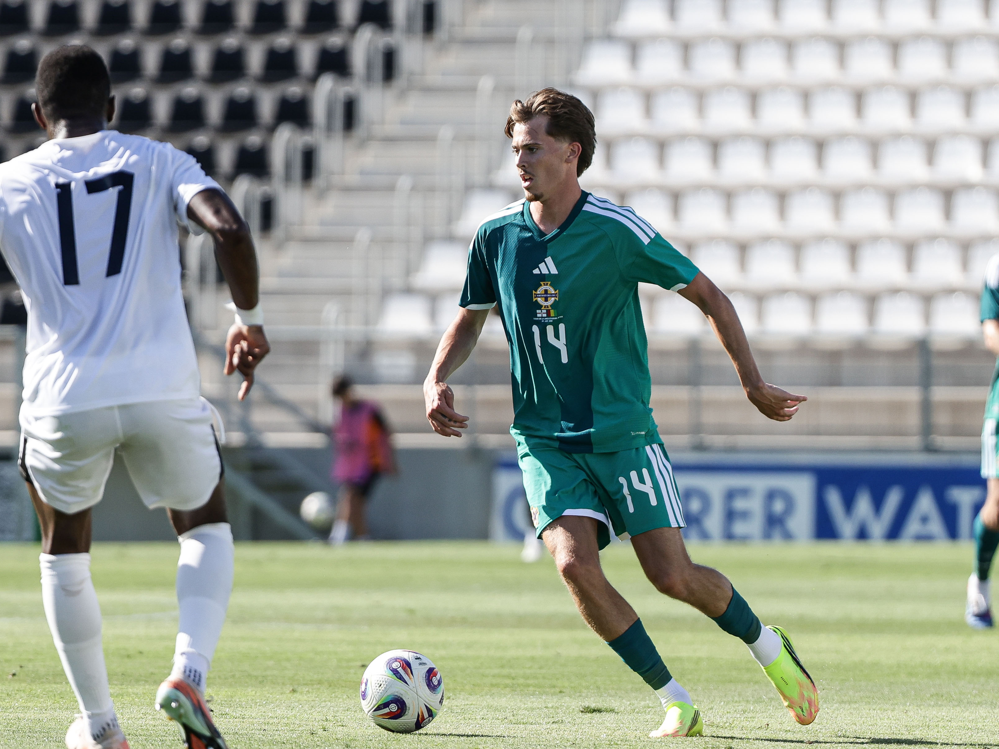 Isaac Price in action against Guinea.