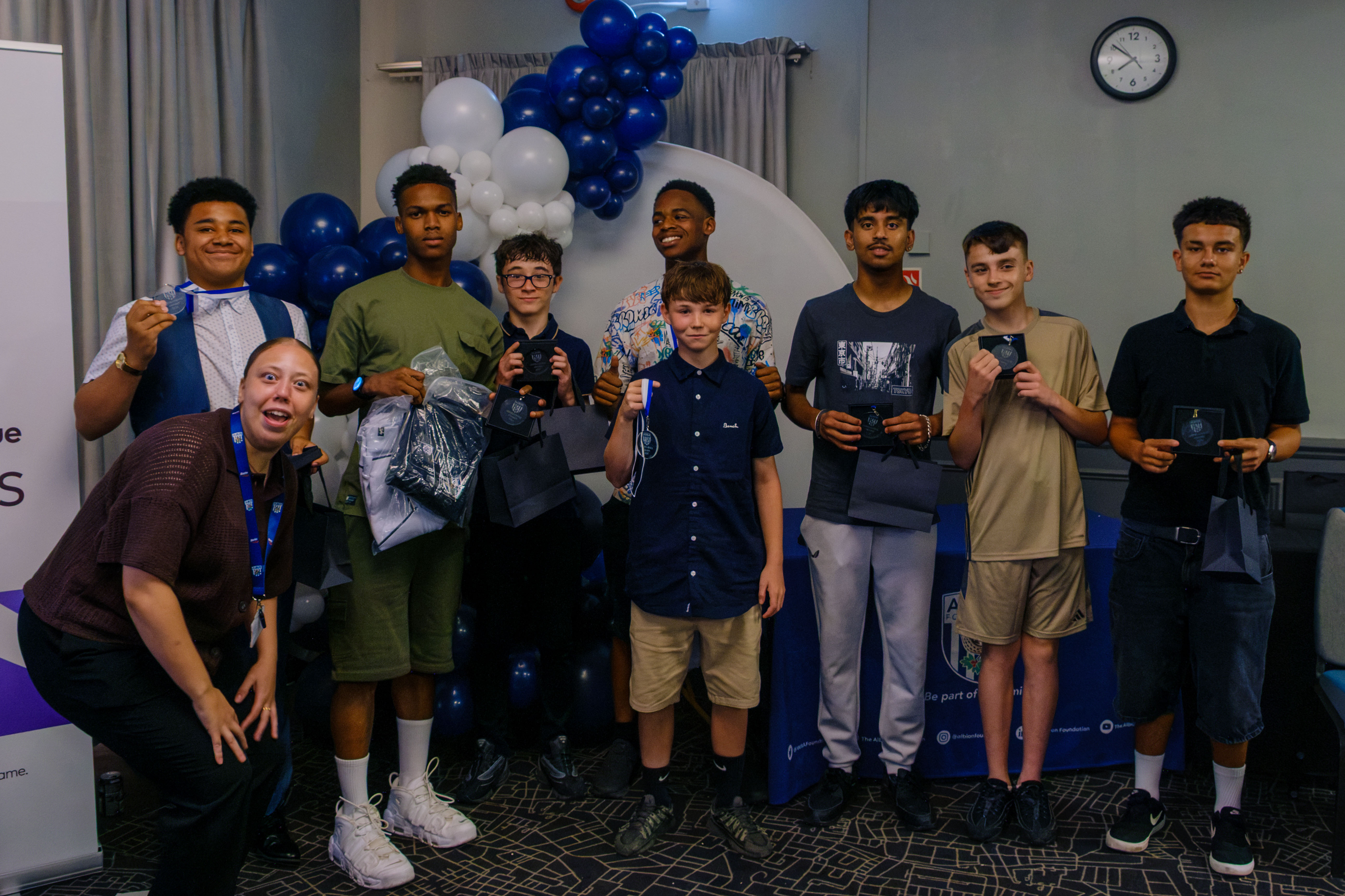 Albion Aspirations Award winners with mentor 