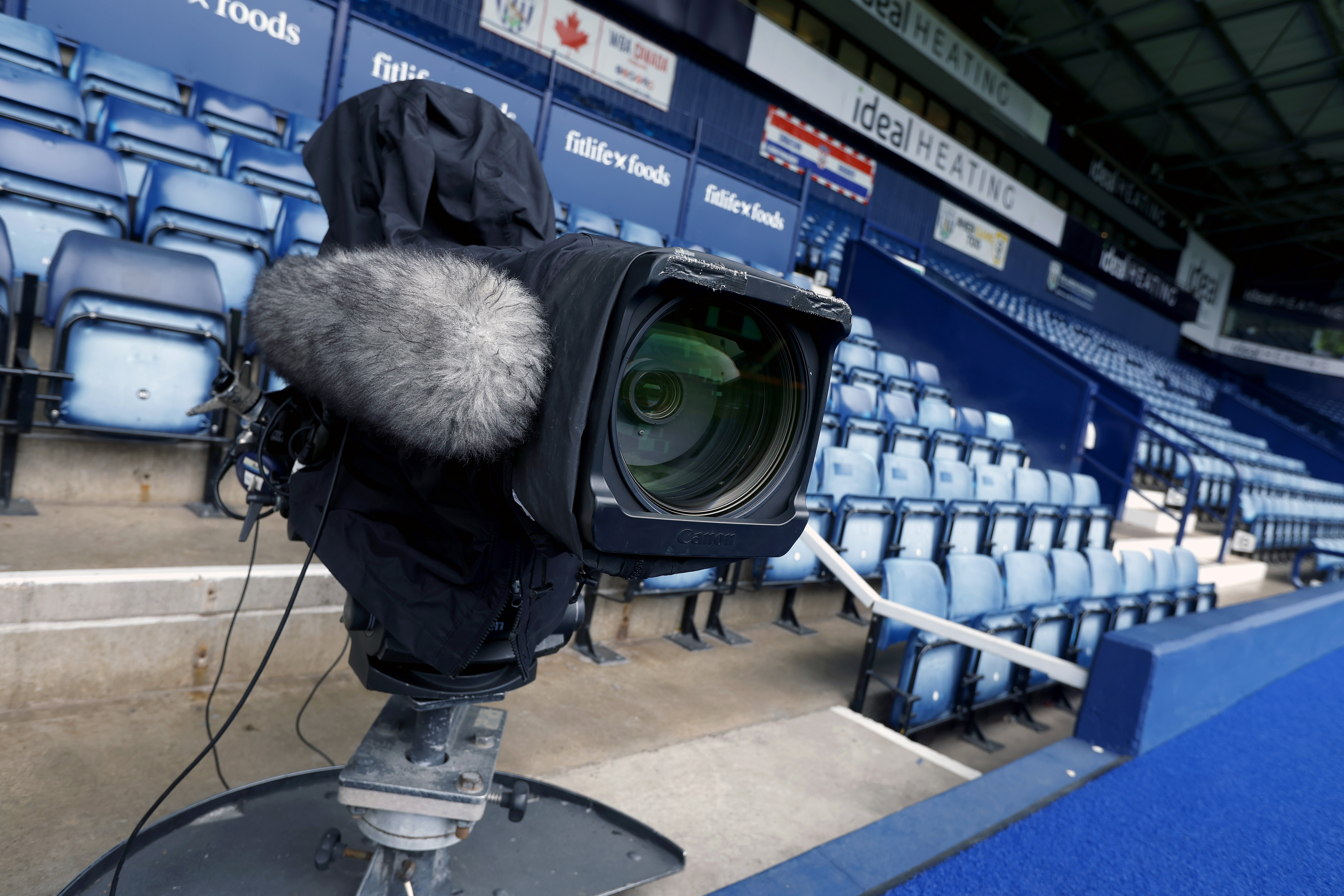A TV camera at The Hawthorns