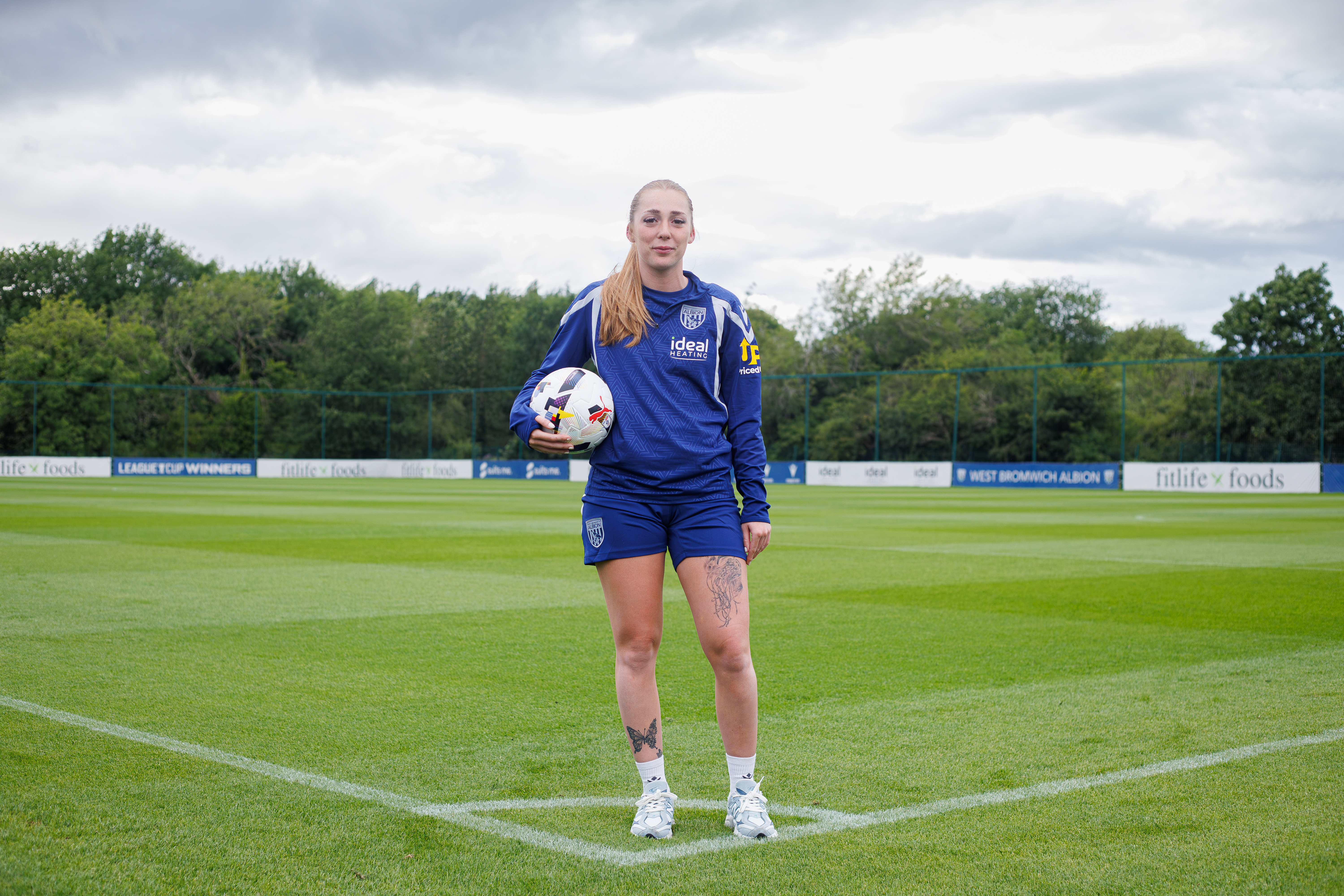 Harriet Grimshaw on the pitch at the Fitlife Foods Performance Centre.