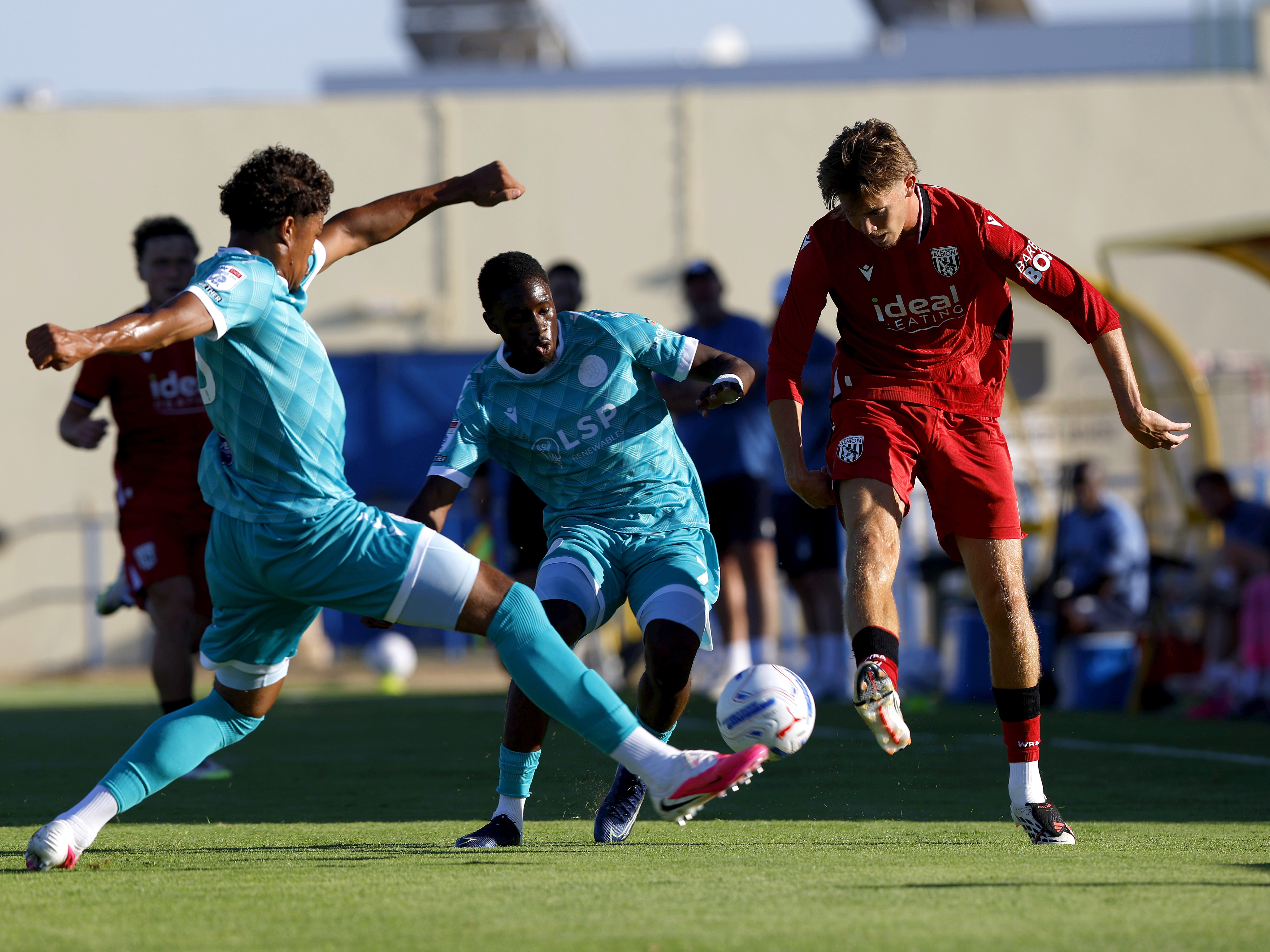 An image of Isaac Price on the ball against Bromley