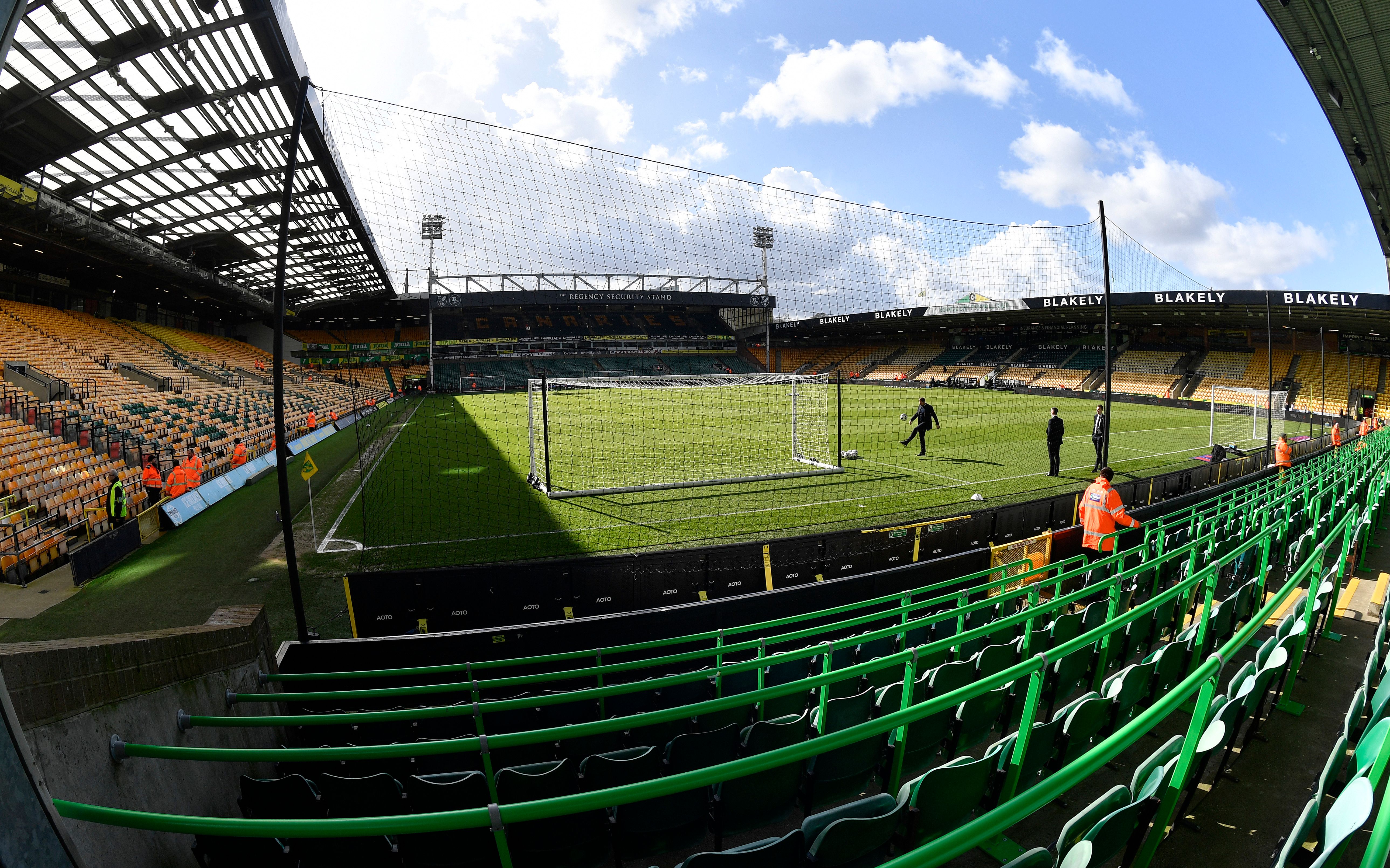 A general view of Norwich City's Carrow Road Stadium