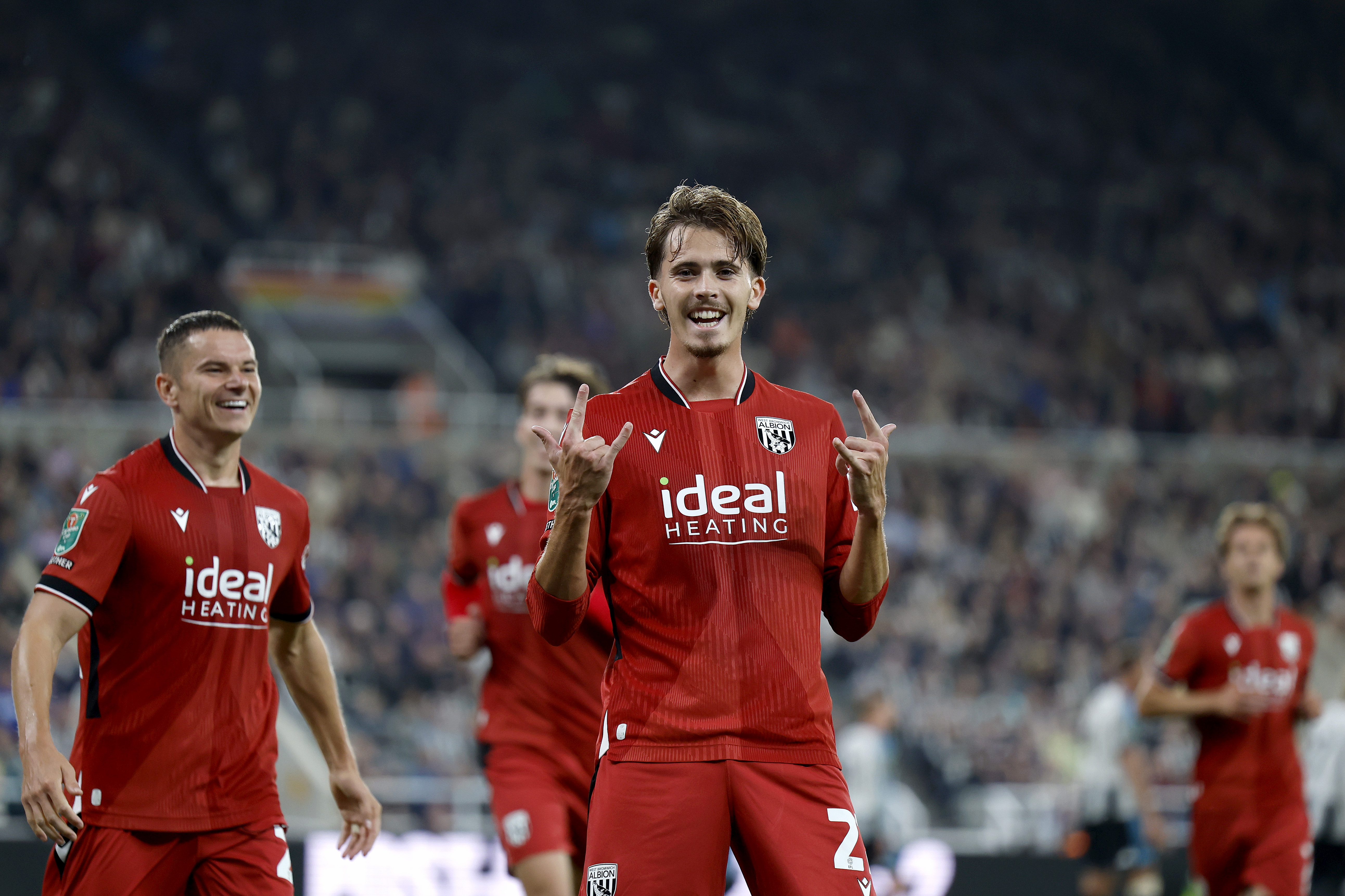 Isaac Price celebrates at St. James' Park