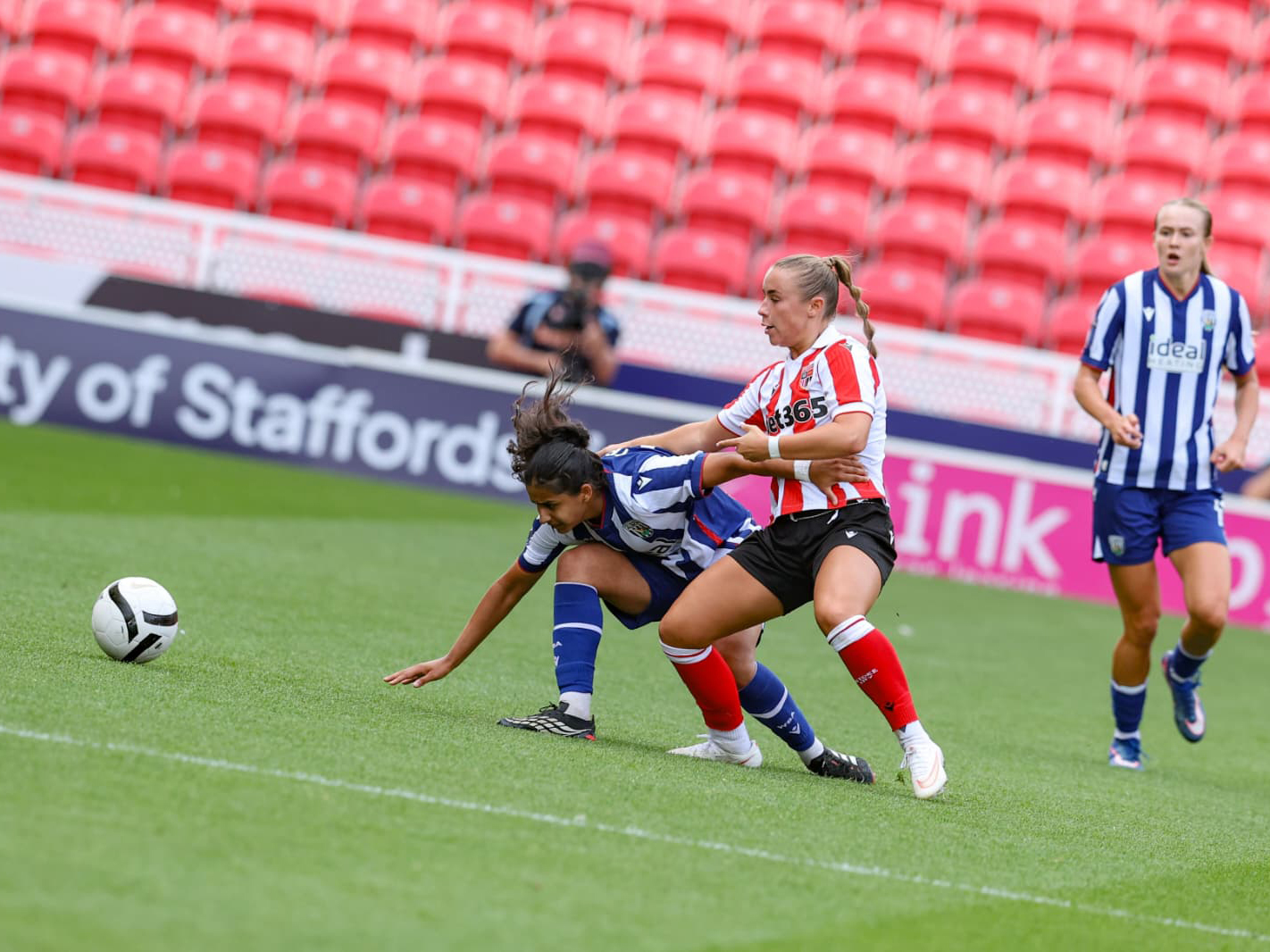 Albion Women in action against Stoke City