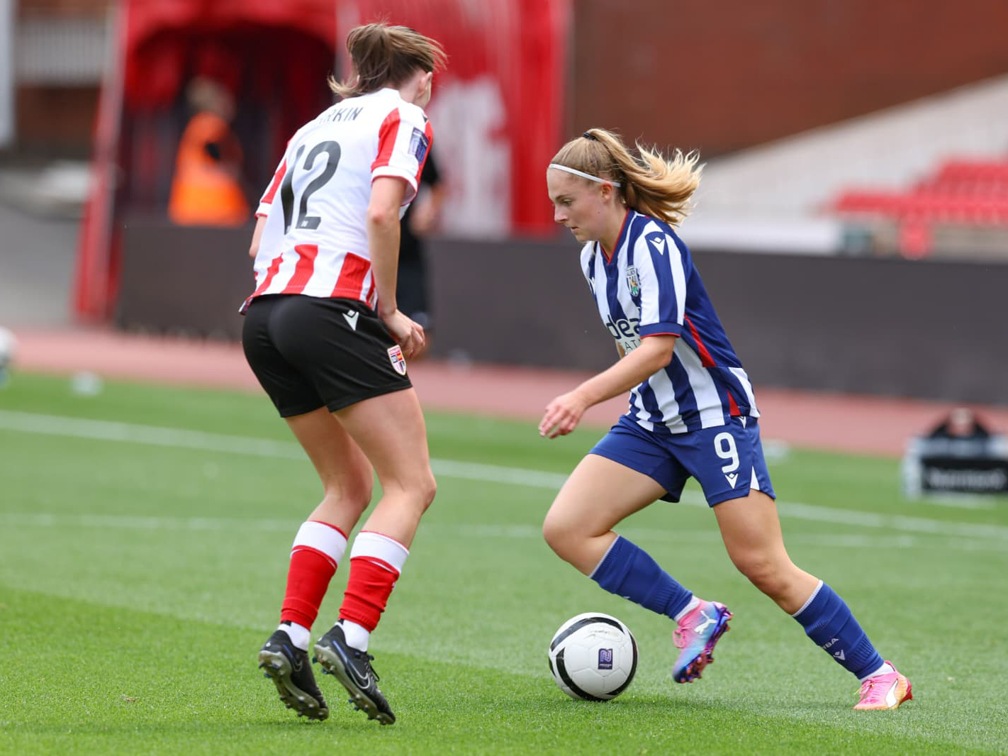 Albion Women in action against Stoke City.