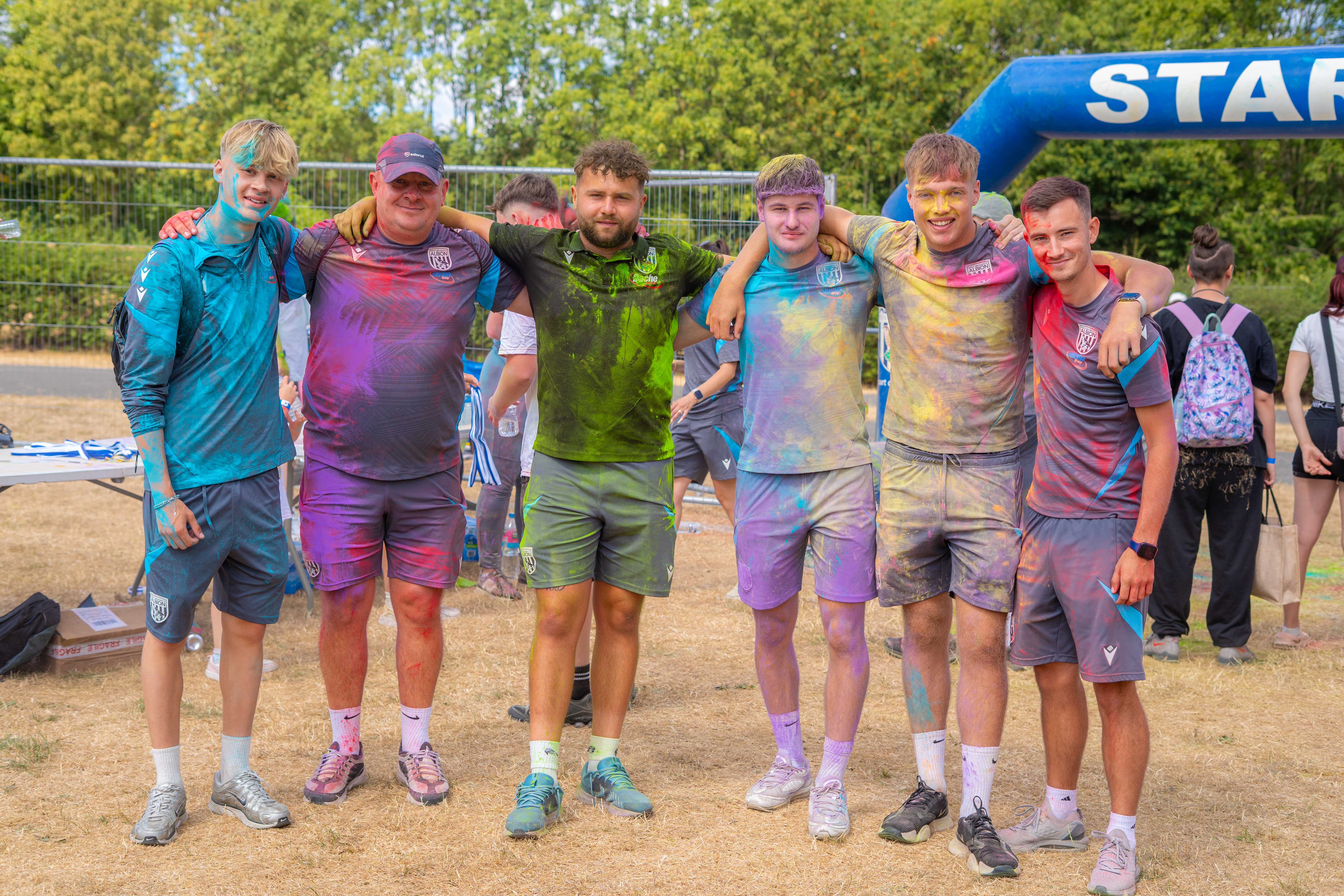 MJPL coaches posing for a photo after the Colour Run.
