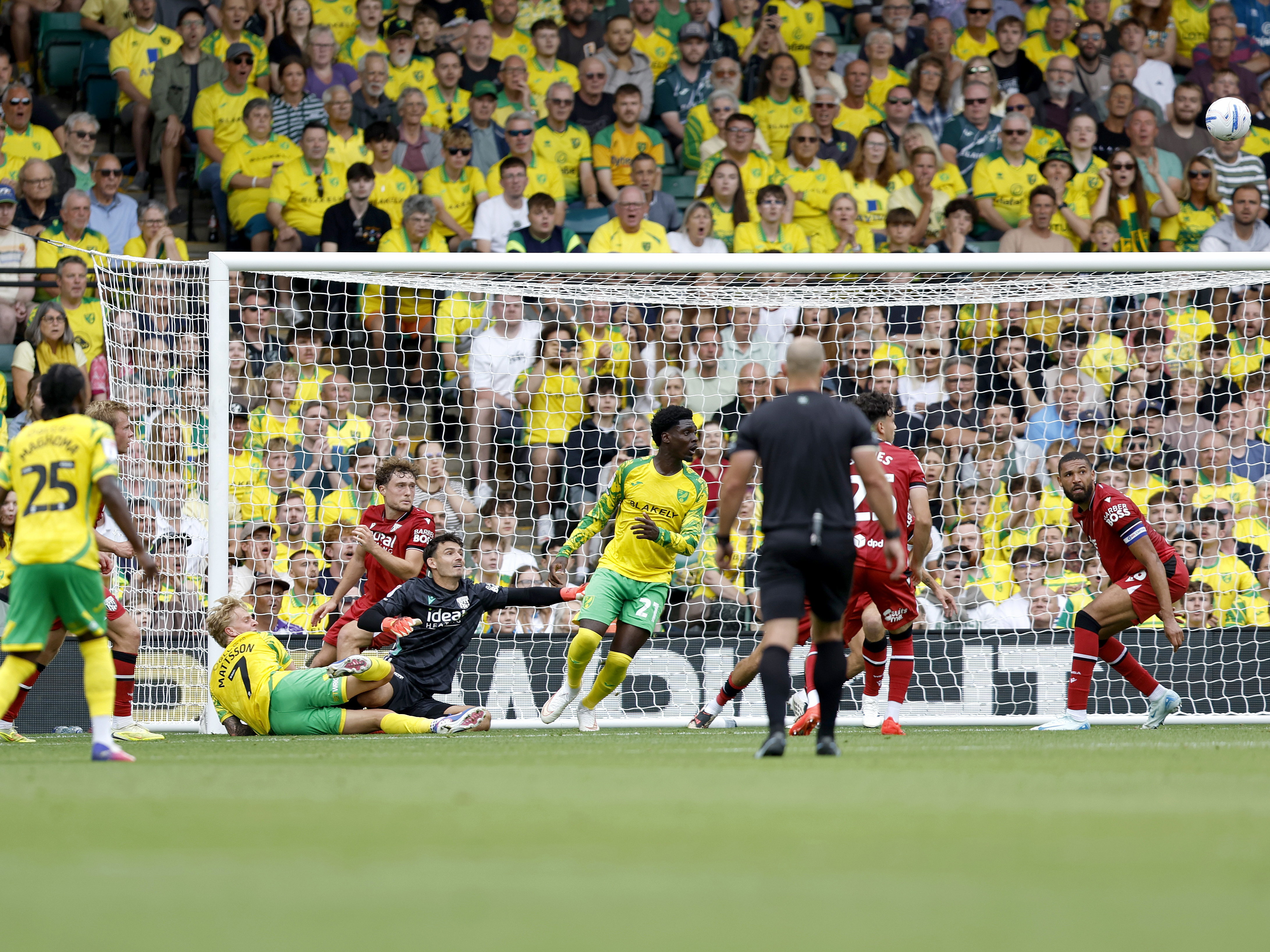 The Baggies in action against Norwich City.