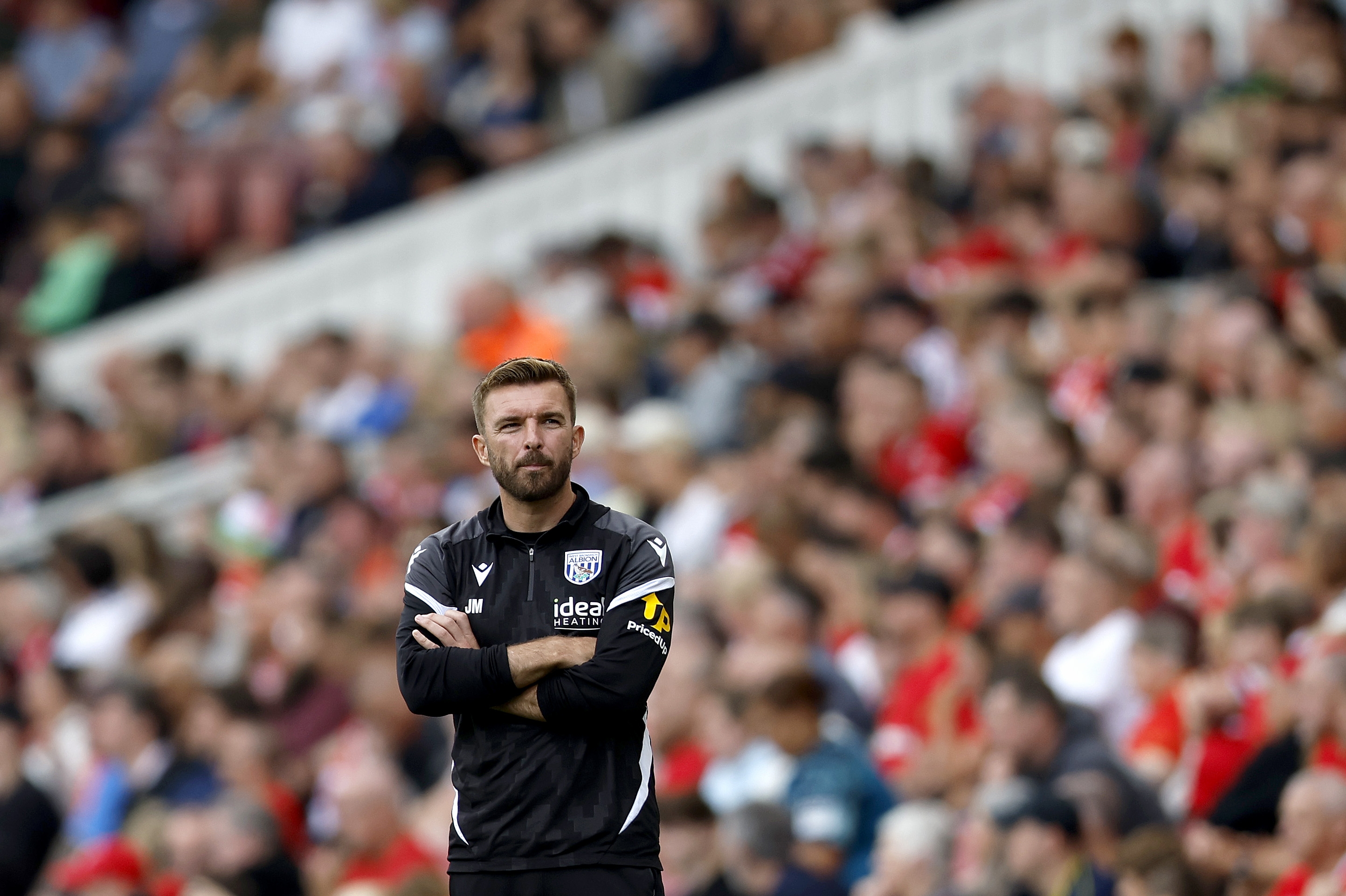 James Morrison on the sideline at Middlesbrough 