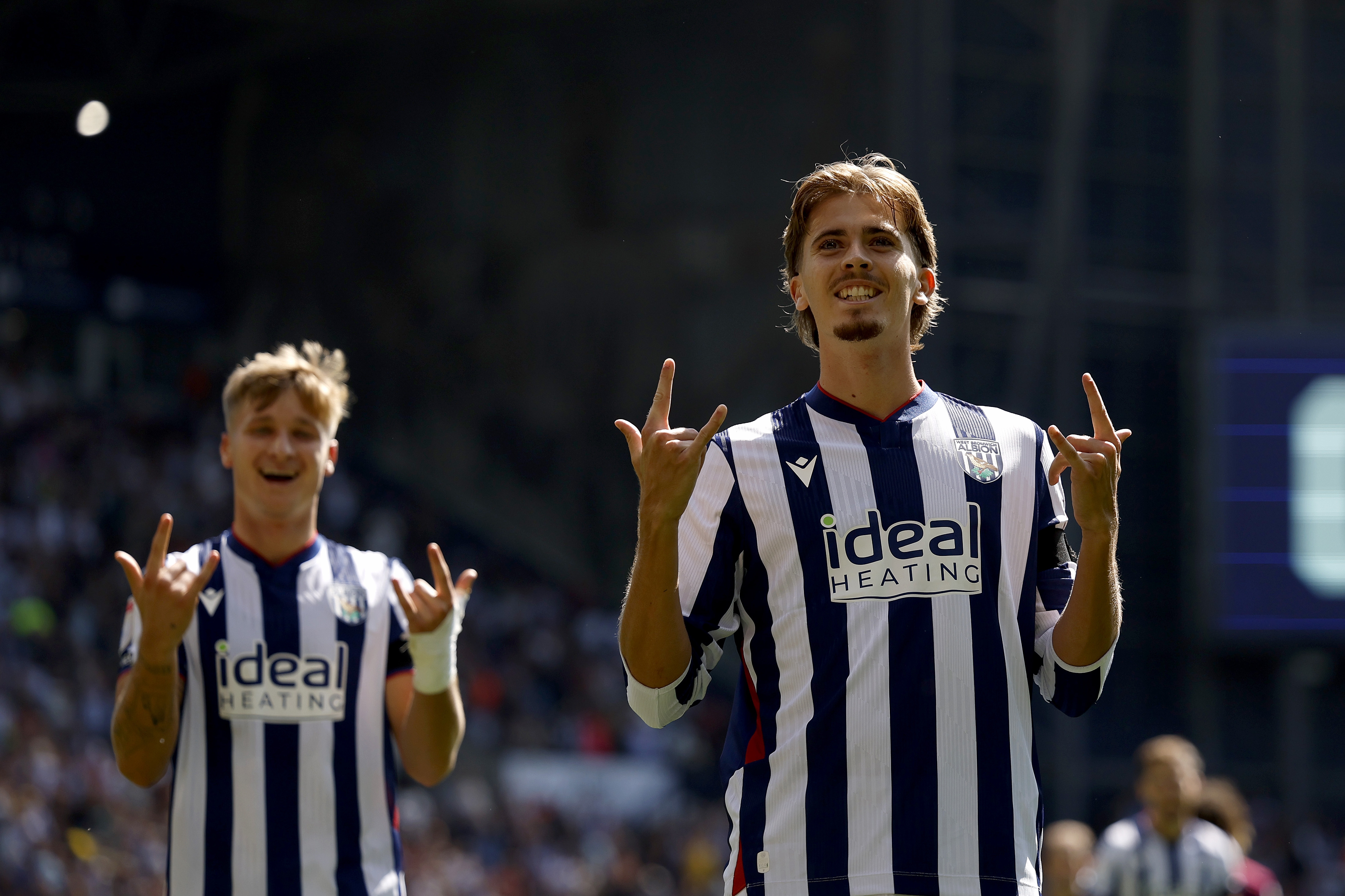 Isaac Price celebrates his first goal against Burnley
