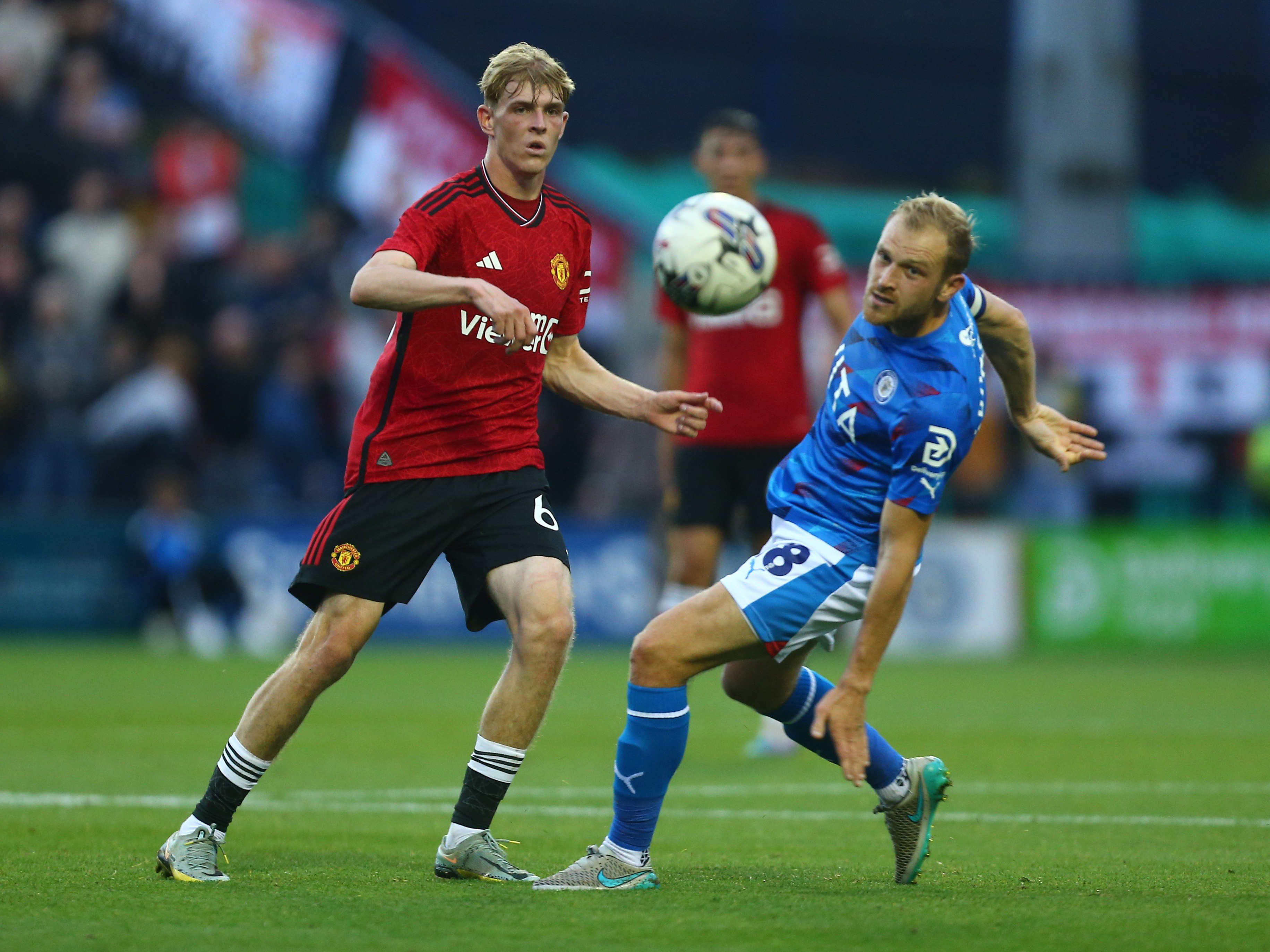 An image of Toby Collyer playing against Stockport in the EFL Trophy