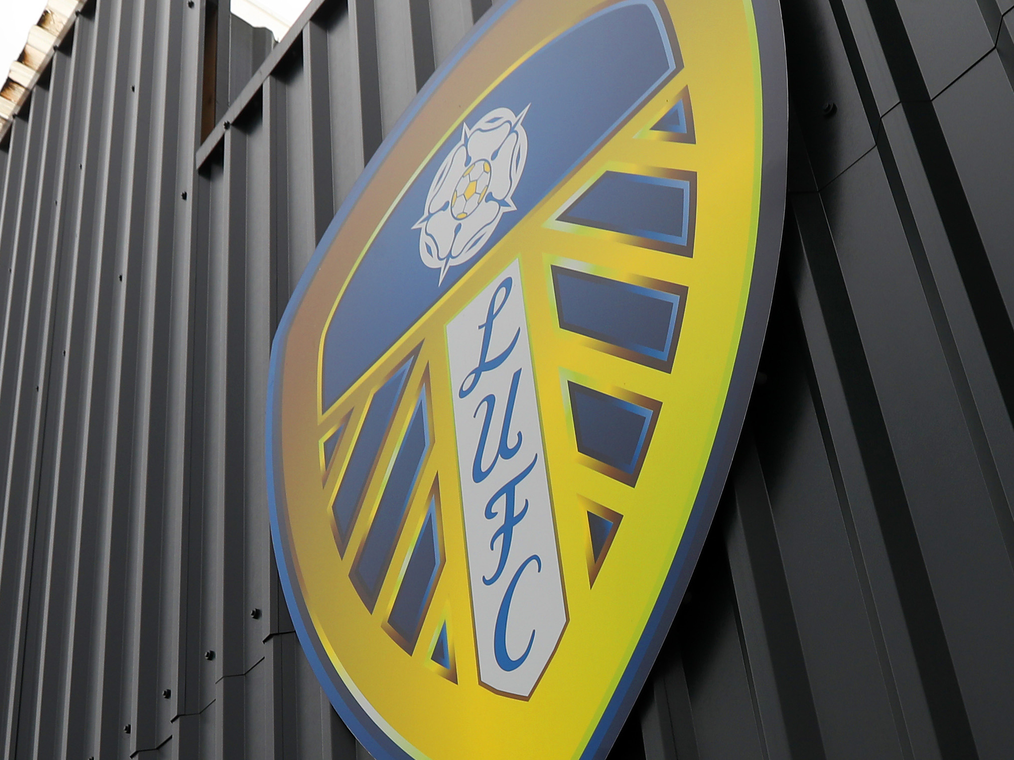 A Leeds United badge.
